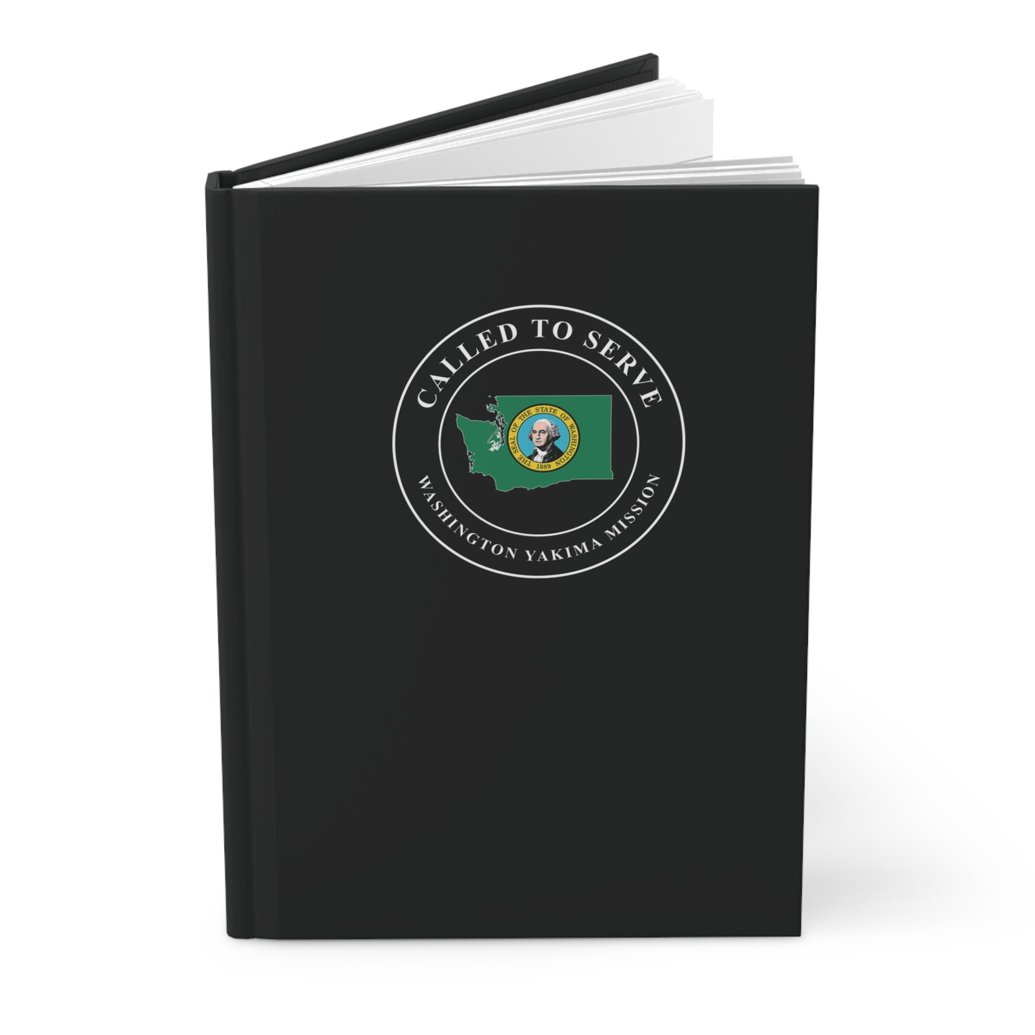 Washington Yakima Mission Flag Map Called to Serve Black Hardcover Journal Matte