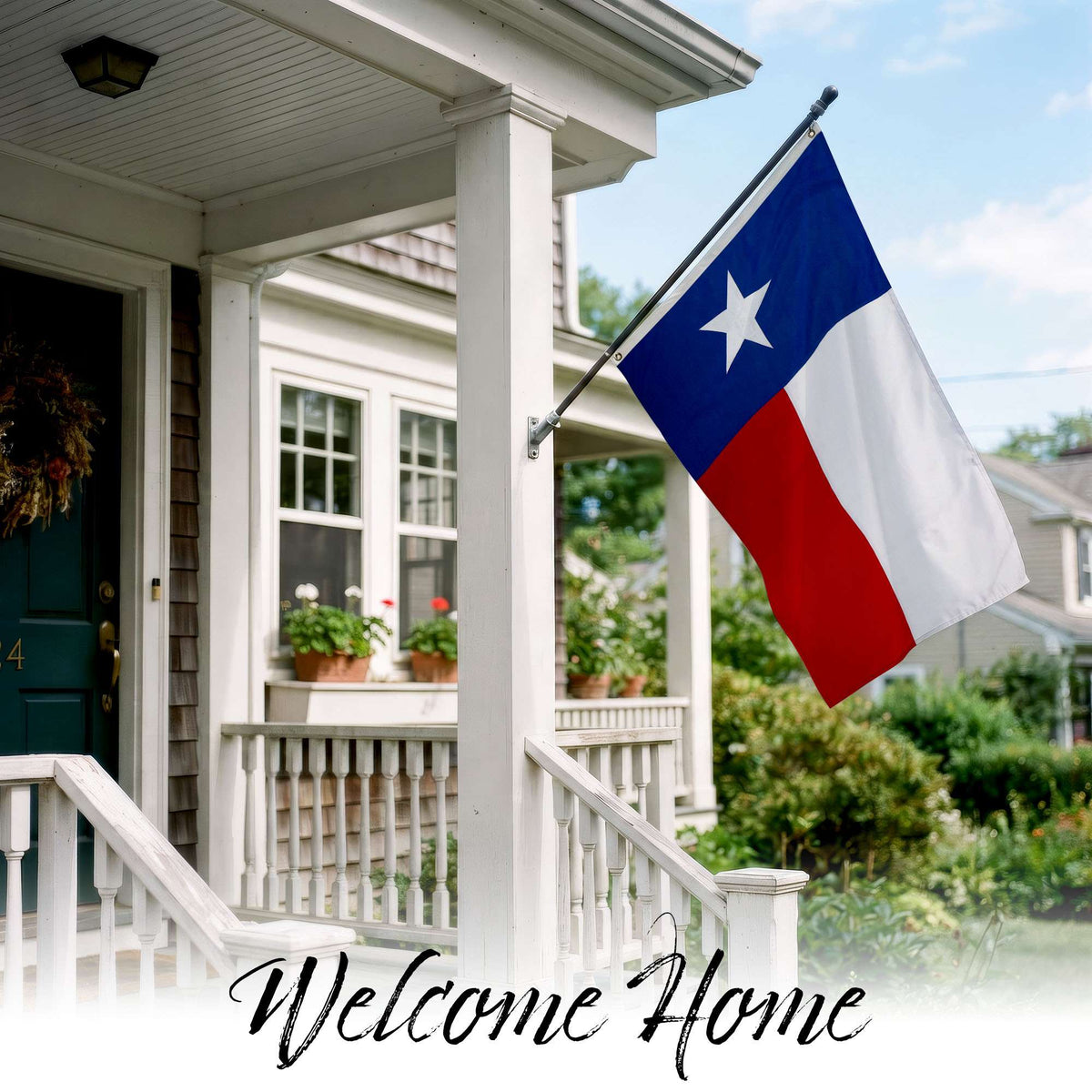 G128 - Texas State Flag 2x3ft Embroidered Stars Sewn Stripes Heavy Duty 220GSM Tough Spun Polyester Quality with Brass Grommets