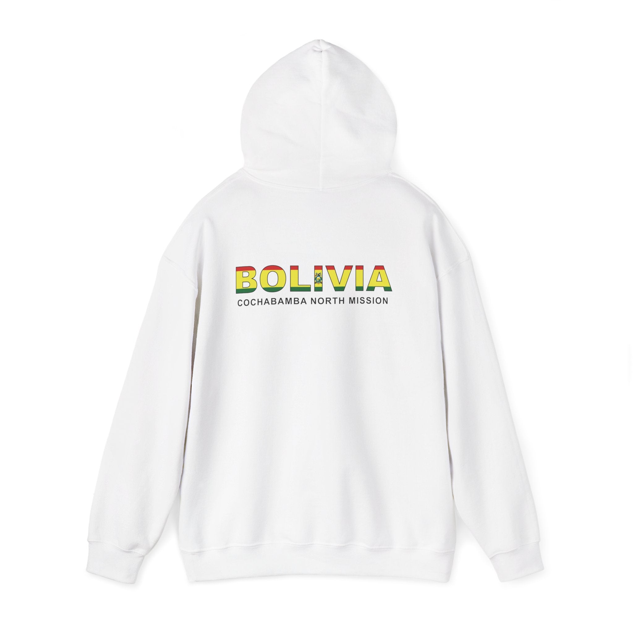 Bolivia Cochabamba North Mission Flag Title Back Hoodie