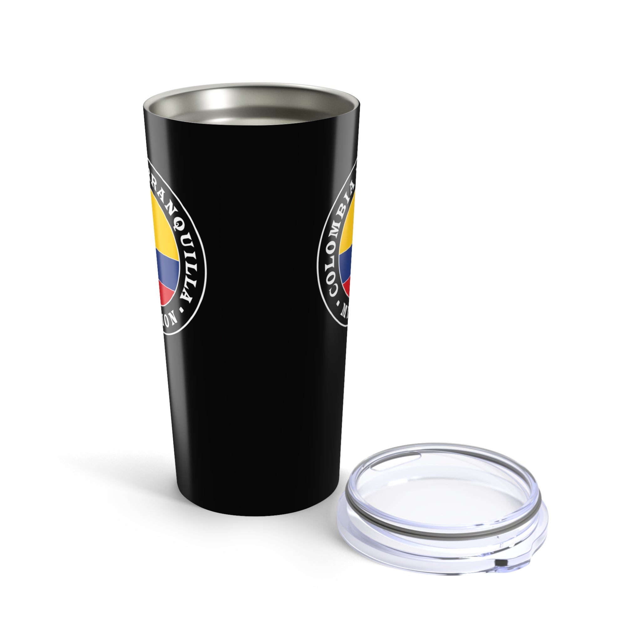 Colombia Barranquilla Mission Flag Logo Tumbler 20oz Black