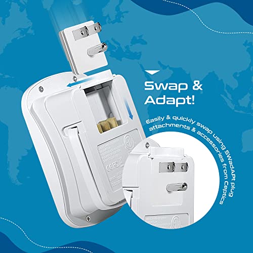 World-Way 13 Travel Adapter Kit | 2 USB + 2 US Outlets - Grounded (WPS-2B+ALL)