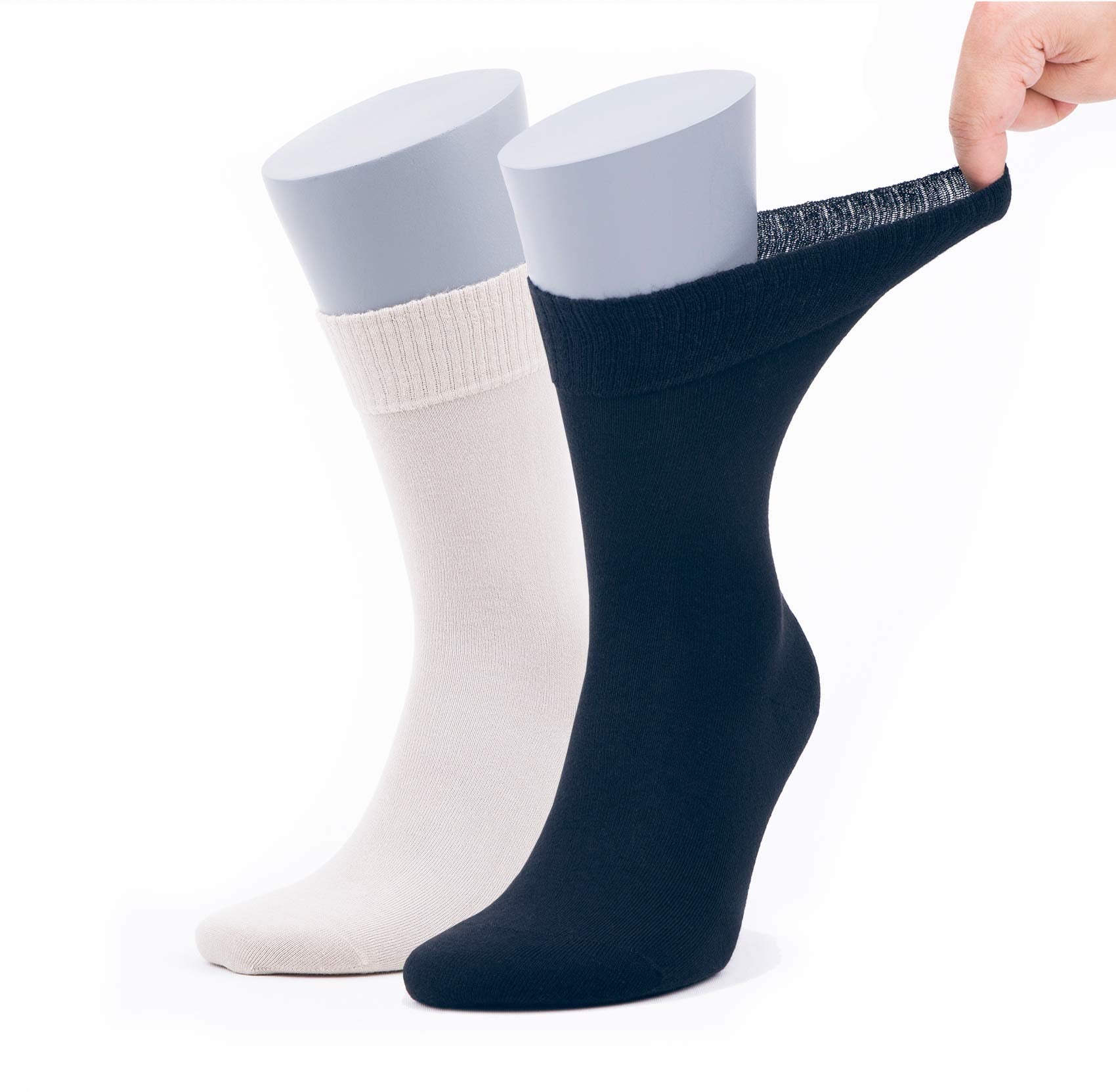 Menβs Bamboo Diabetic Socks 2-Pack - Ultra Thin
