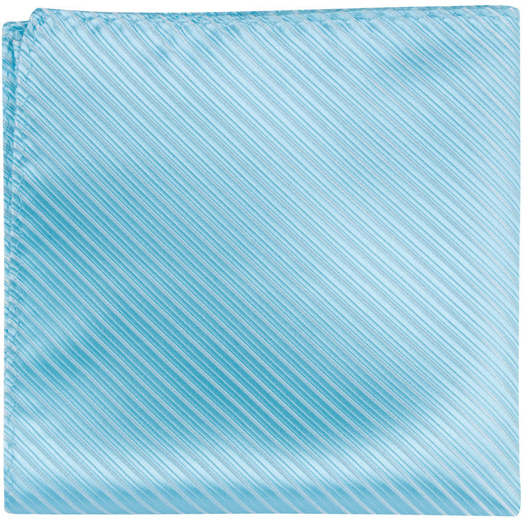 B16 PS - Aqua Pinstripe - Matching Pocket Square - Limited Supply