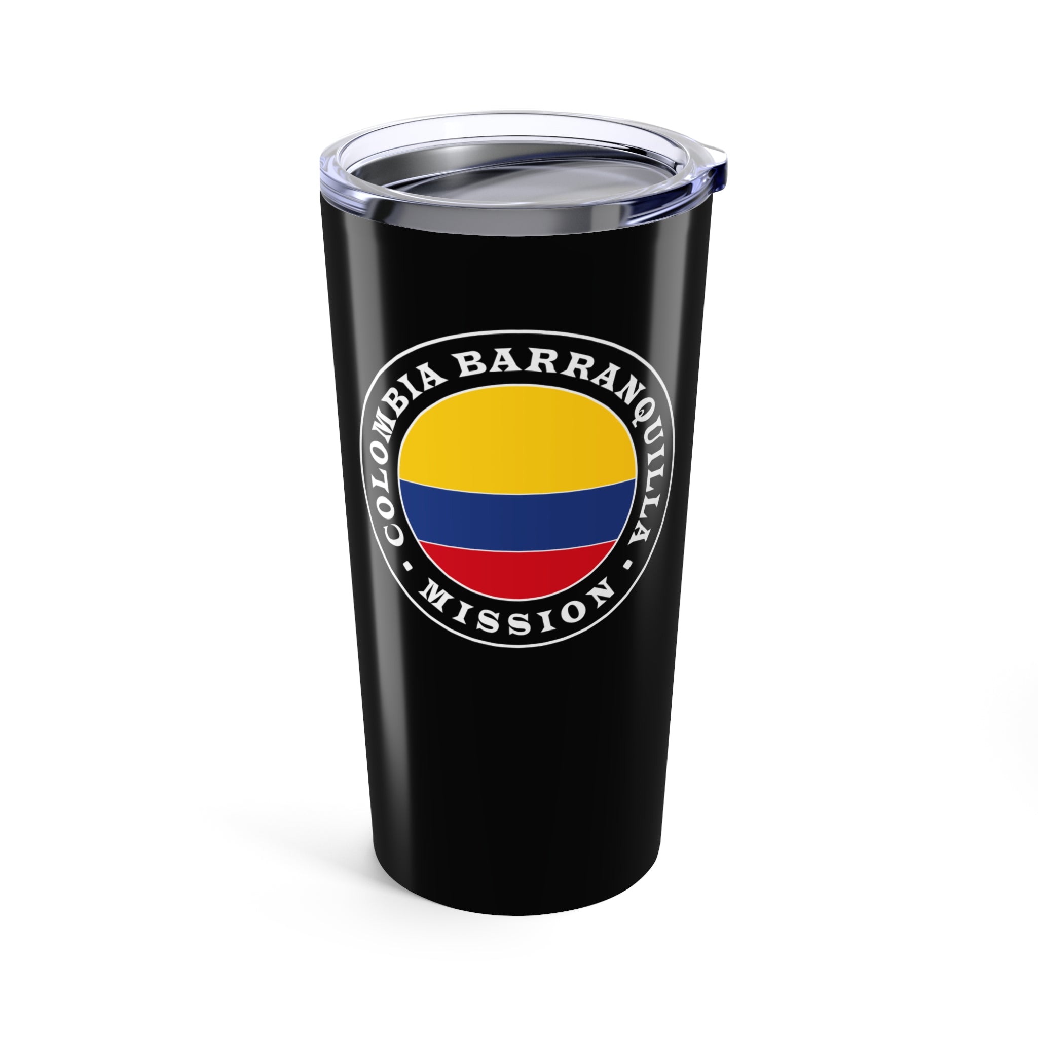 Colombia Barranquilla Mission Flag Logo Tumbler 20oz Black