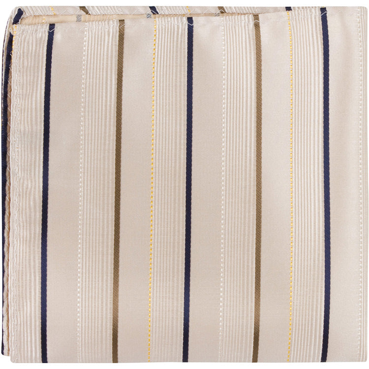 N3 PS - Tan Multi Stripe - Pocket Square