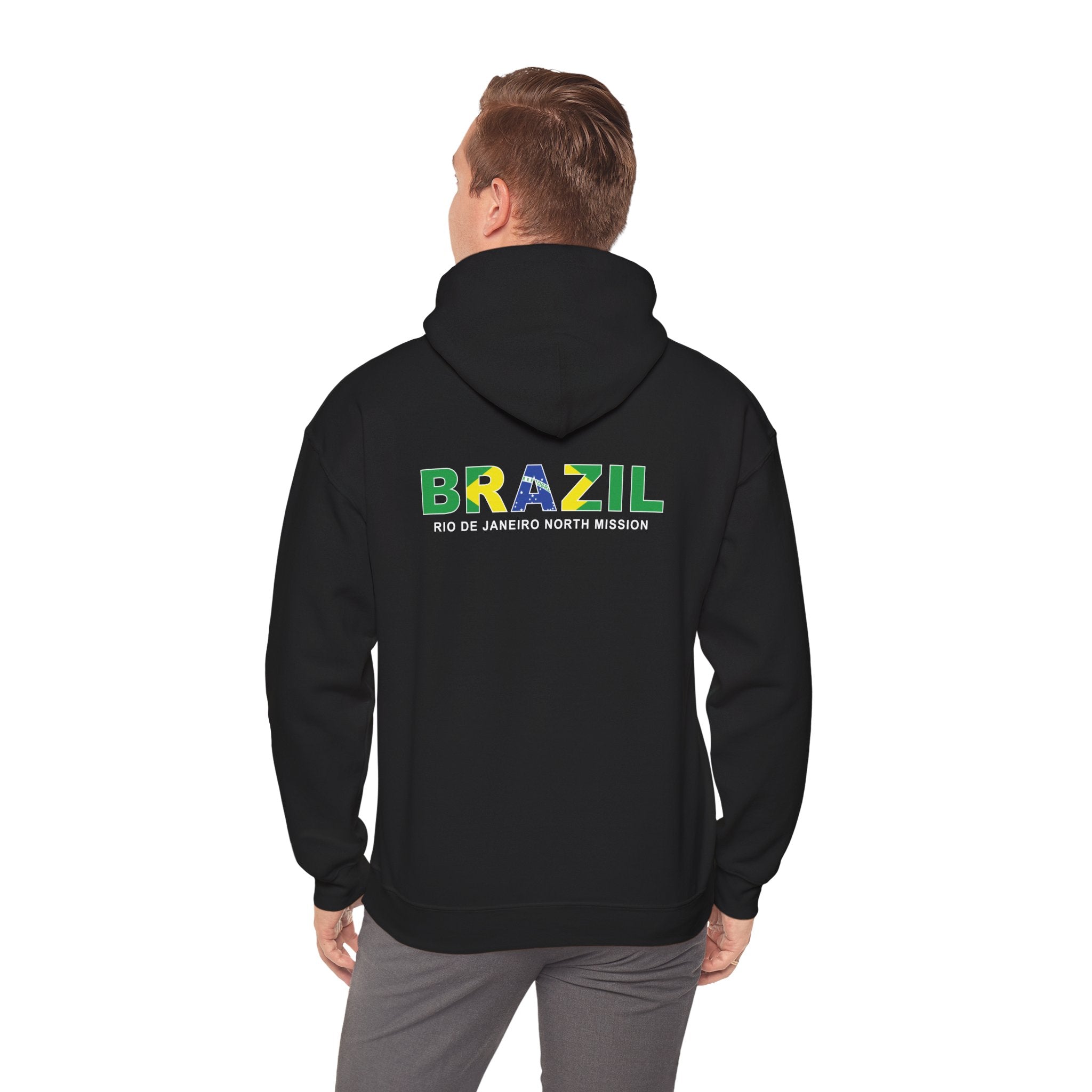 Brazil Rio de Janeiro North Mission Flag Title Back Hoodie