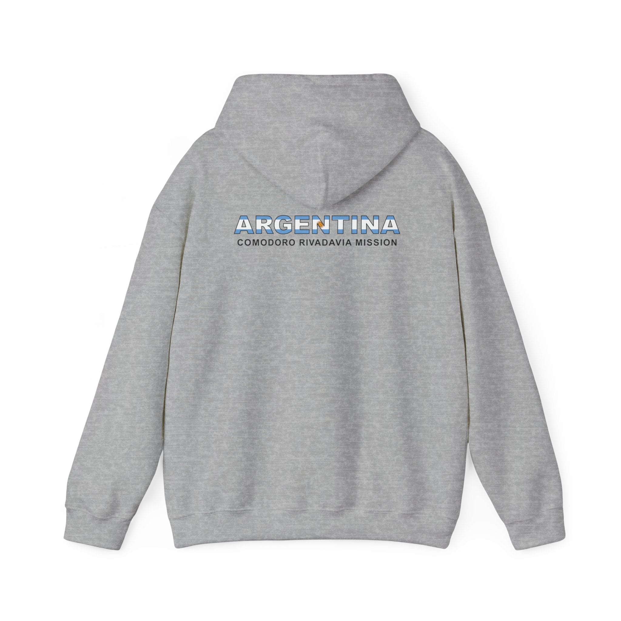 Argentina Comodoro Rivadavia Mission Flag Title Back Hoodie