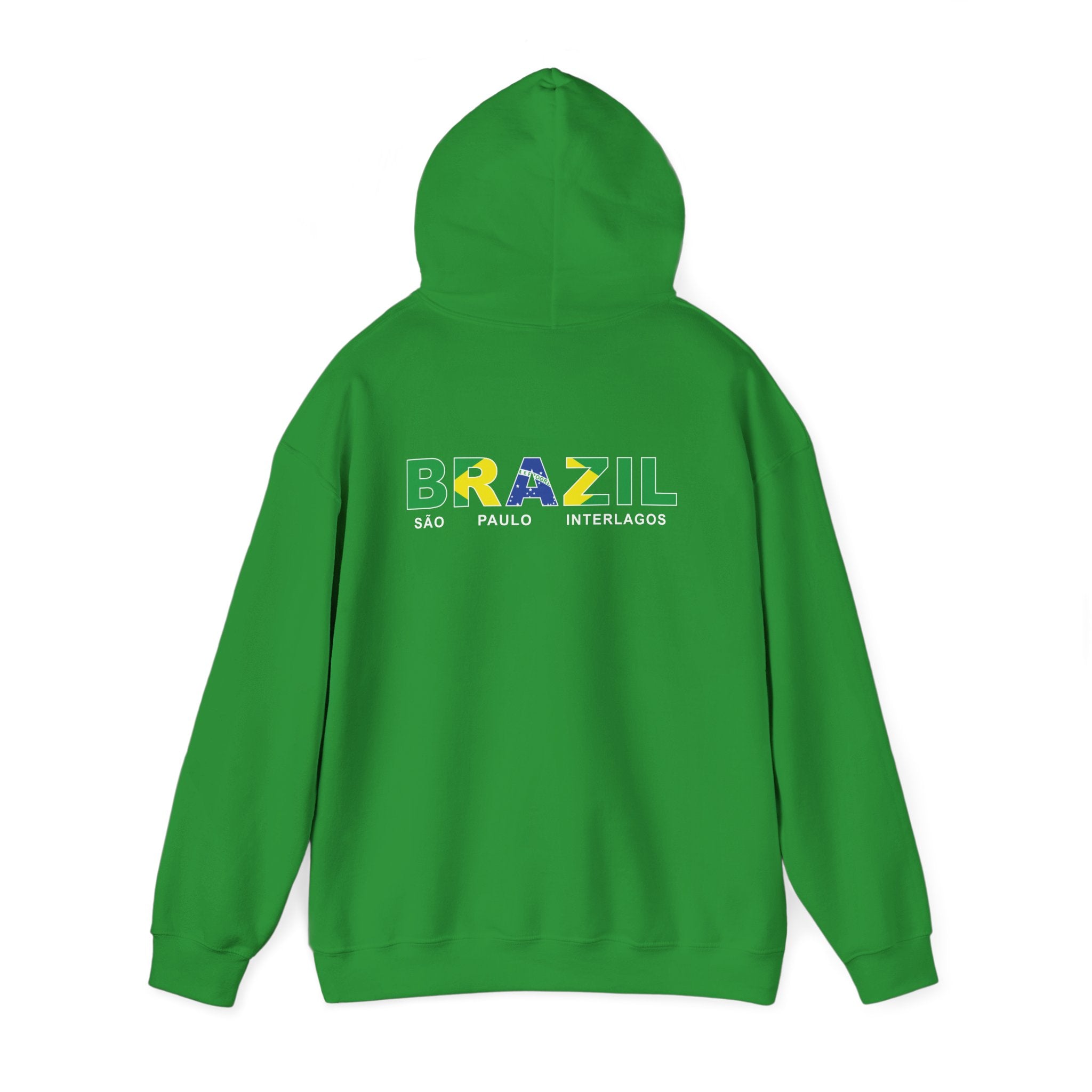 Brazil Sao Paulo Interlagos Mission Flag Title Back Hoodie