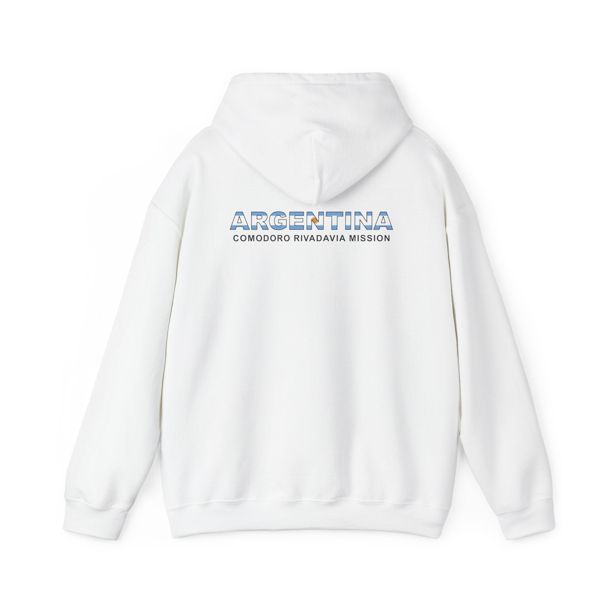 Argentina Comodoro Rivadavia Mission Flag Title Back Hoodie