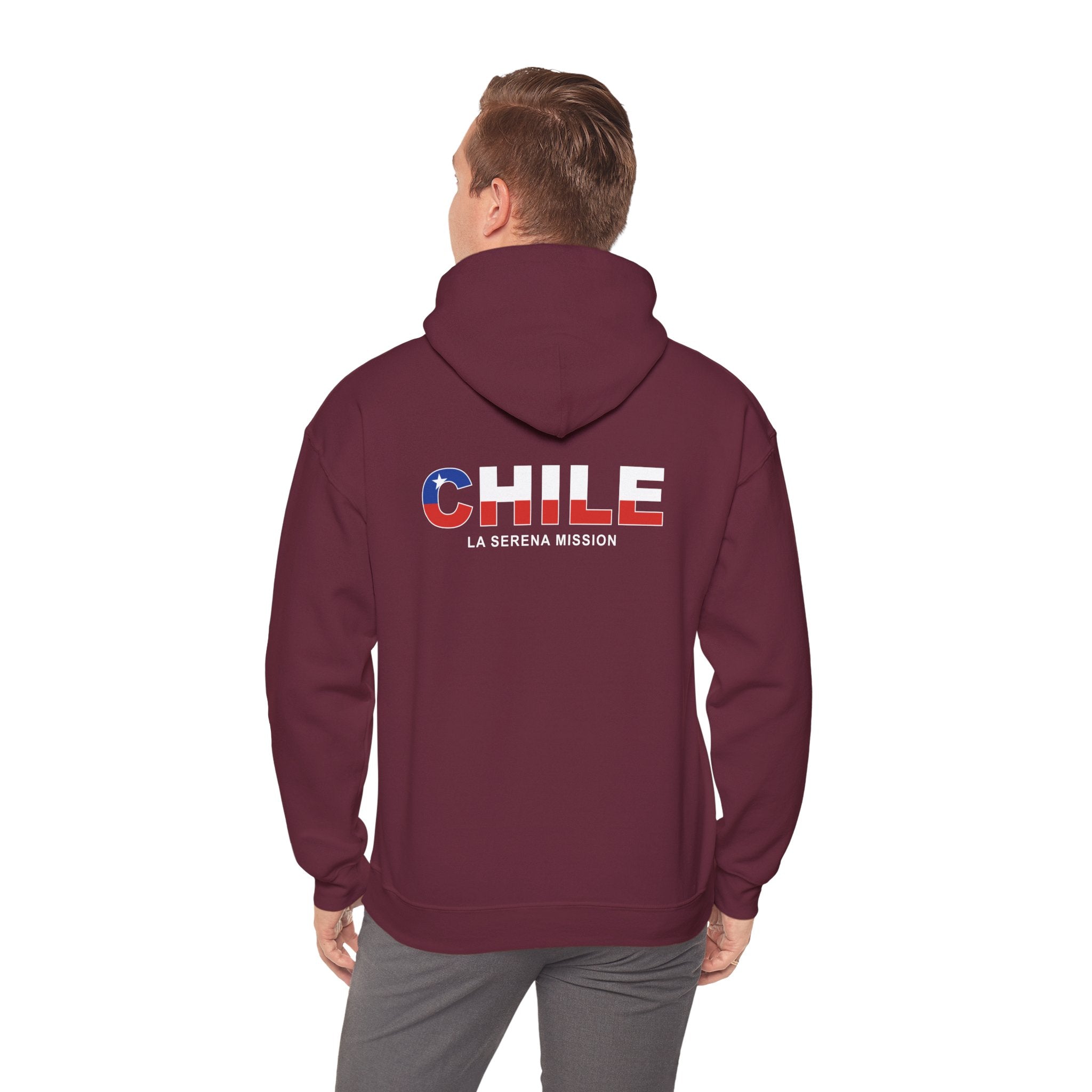 Chile La Serena Mission Flag Title Back Hoodie