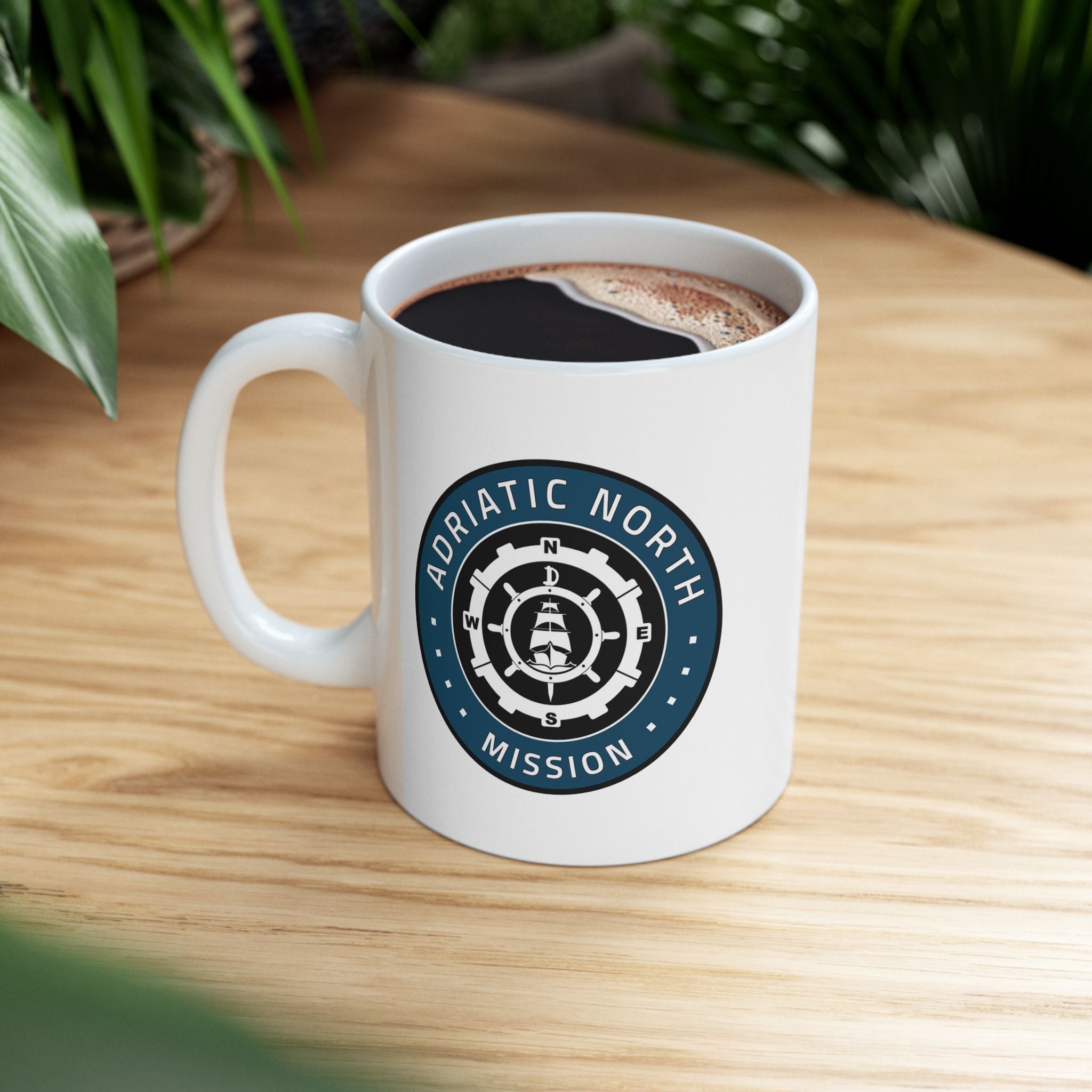 Adriatic North Mission Circular Flag White Ceramic Mug - Mission Wishlist - LDS Missionary Gift Store