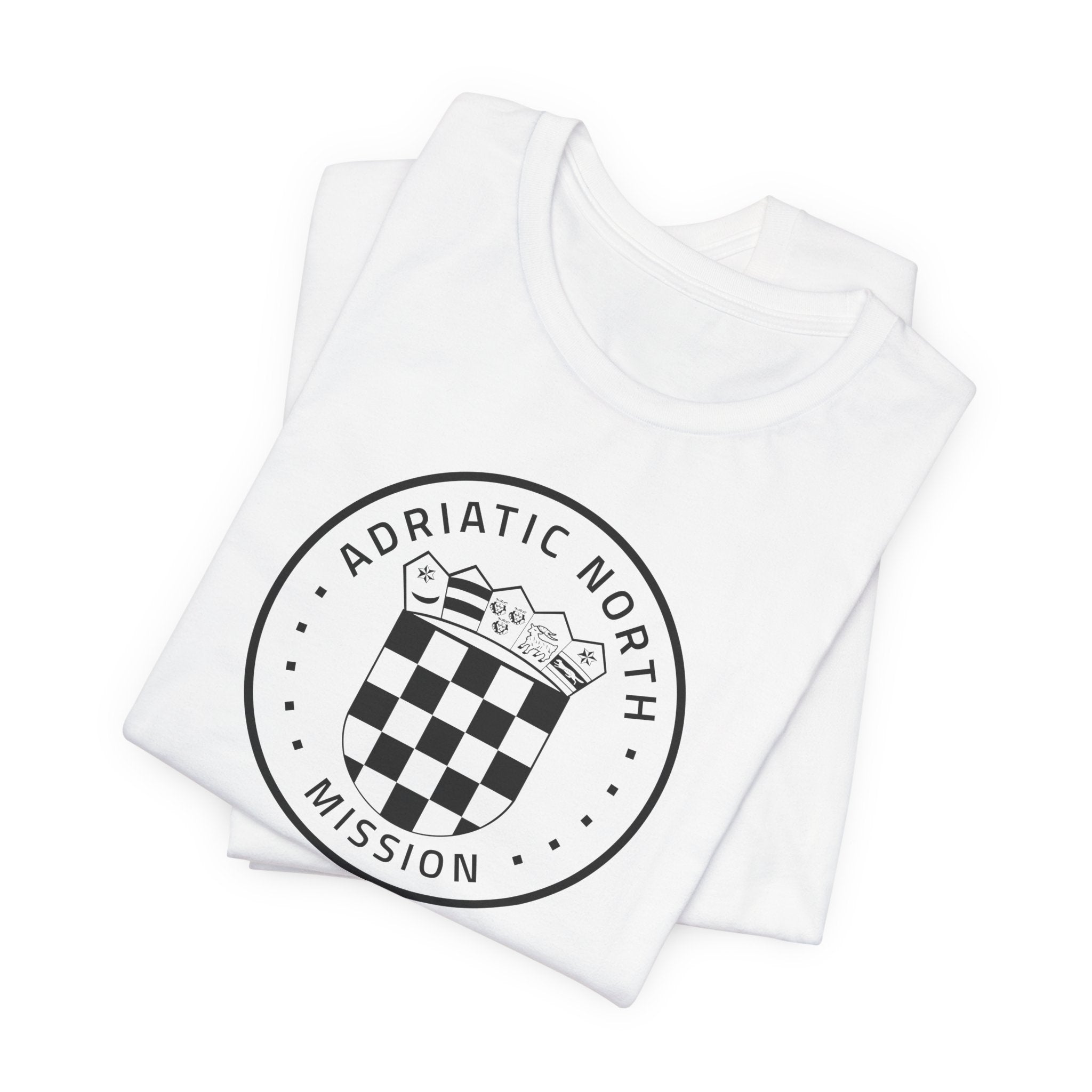 Adriatic North Mission Circular Monochrome Logo T-Shirt - Mission Wishlist - LDS Missionary Gift Store