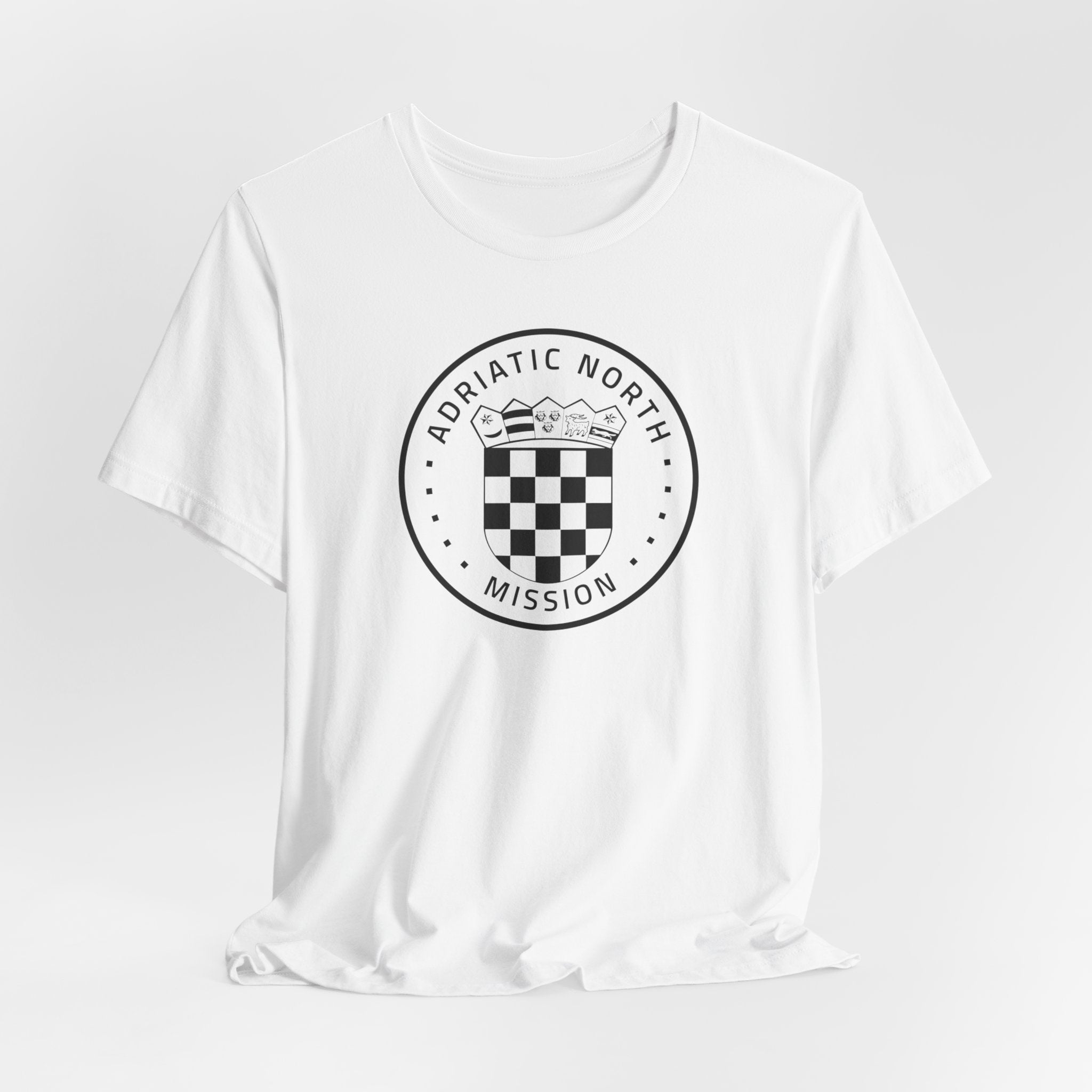 Adriatic North Mission Circular Monochrome Logo T-Shirt - Mission Wishlist - LDS Missionary Gift Store