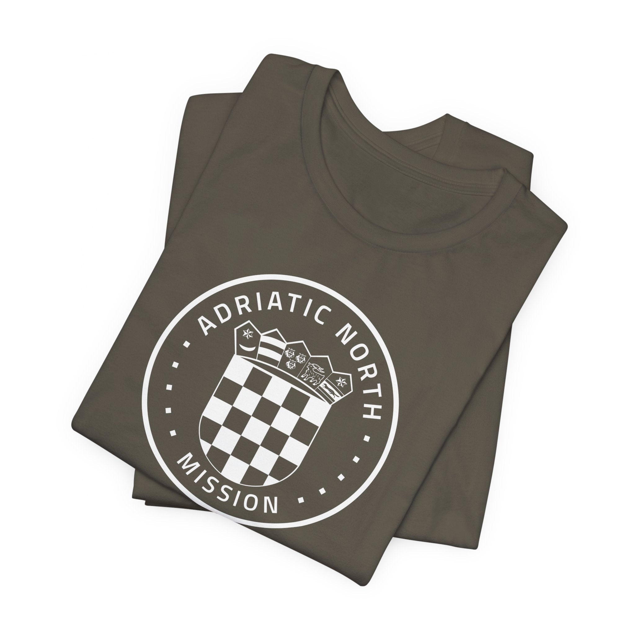 Adriatic North Mission Circular Monochrome Logo T-Shirt - Mission Wishlist - LDS Missionary Gift Store