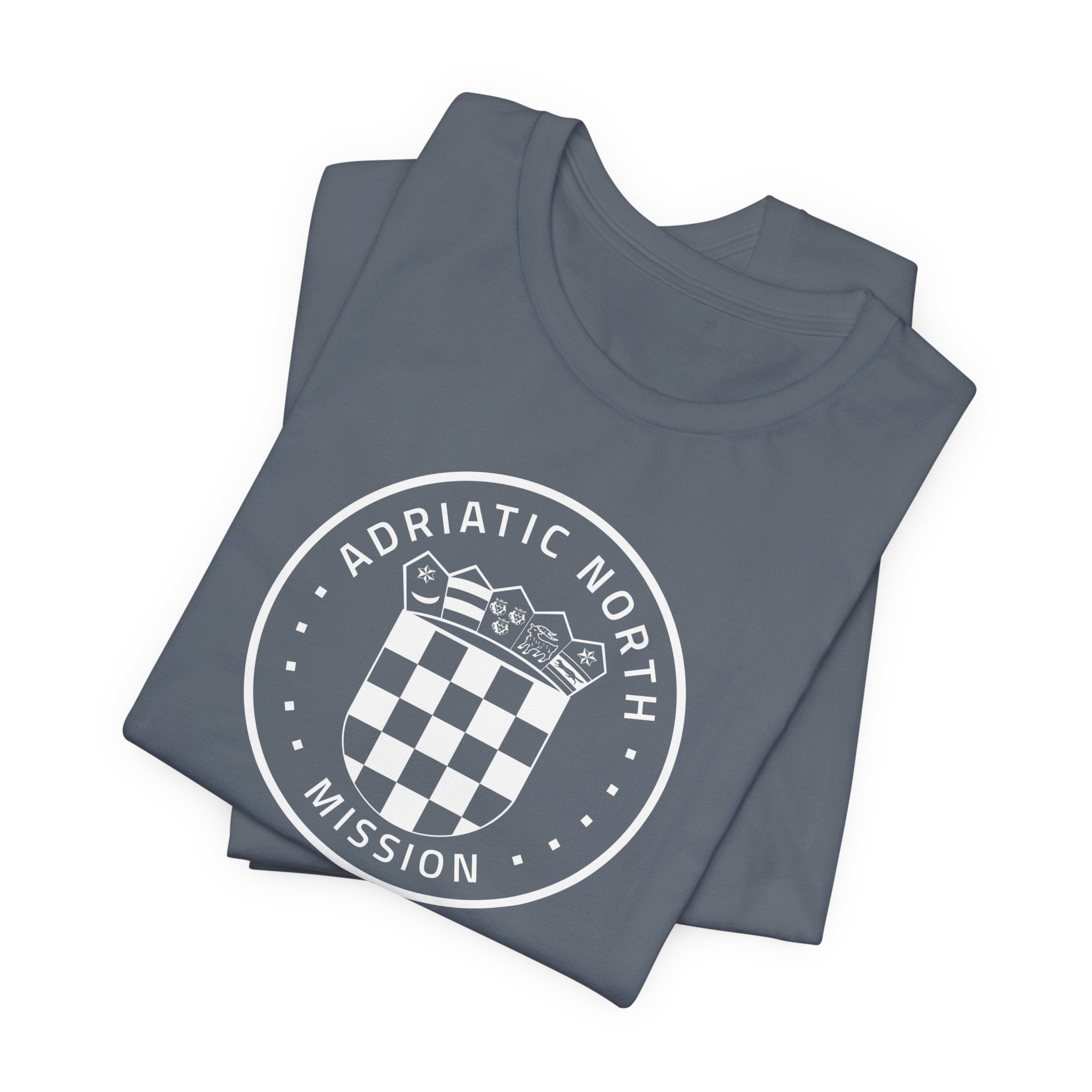 Adriatic North Mission Circular Monochrome Logo T-Shirt - Mission Wishlist - LDS Missionary Gift Store