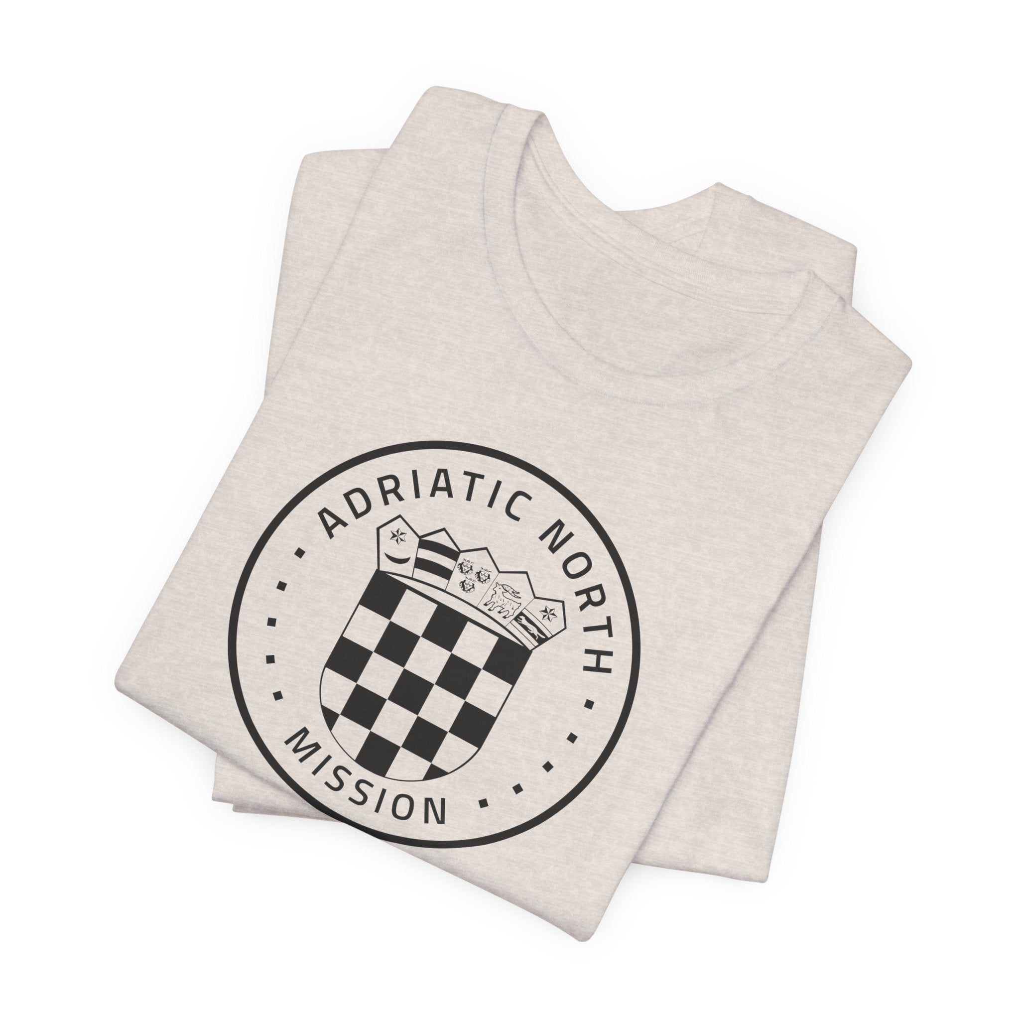 Adriatic North Mission Circular Monochrome Logo T-Shirt - Mission Wishlist - LDS Missionary Gift Store