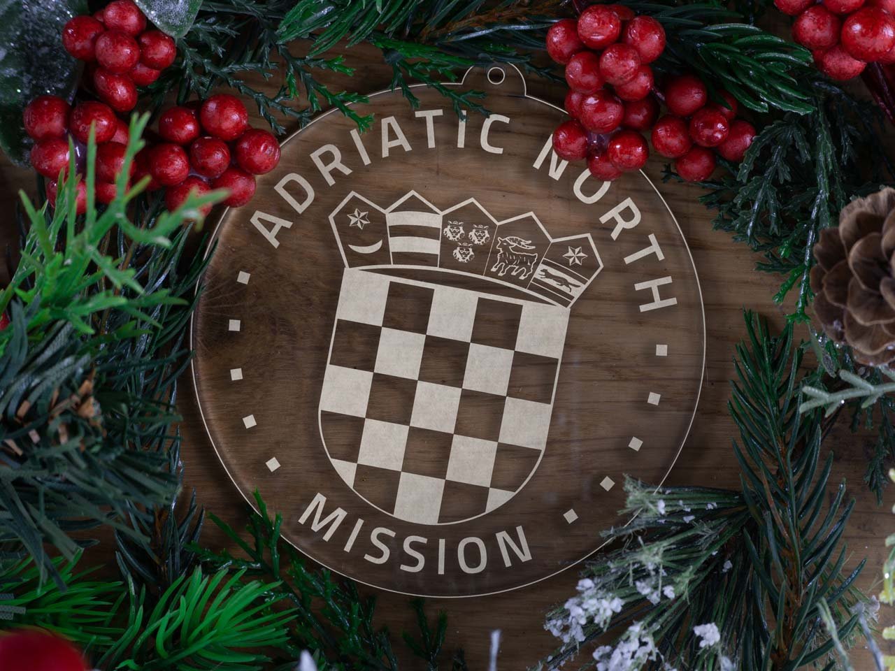 Adriatic North Mission (Zagreb) Christmas Ornament - Latter-Day Saint LDS Missionary Gift - Book of Mormon