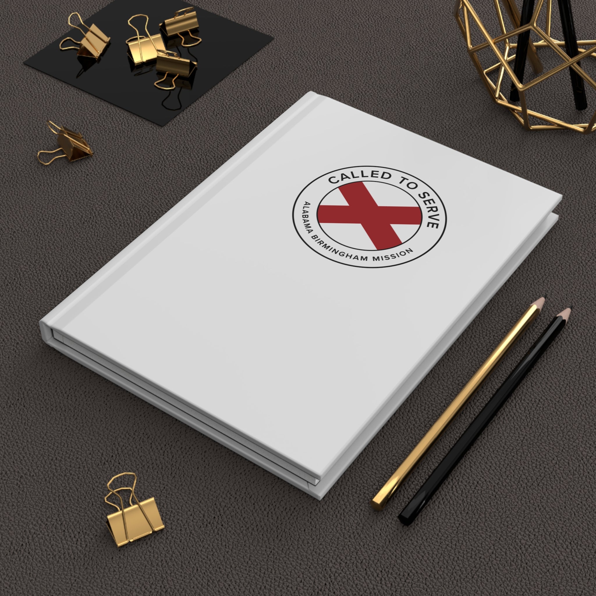Alabama Birmingham Mission Circle Flag Called to Serve White Hardcover Journal Matte - Mission Wishlist - LDS Missionary Gift Store