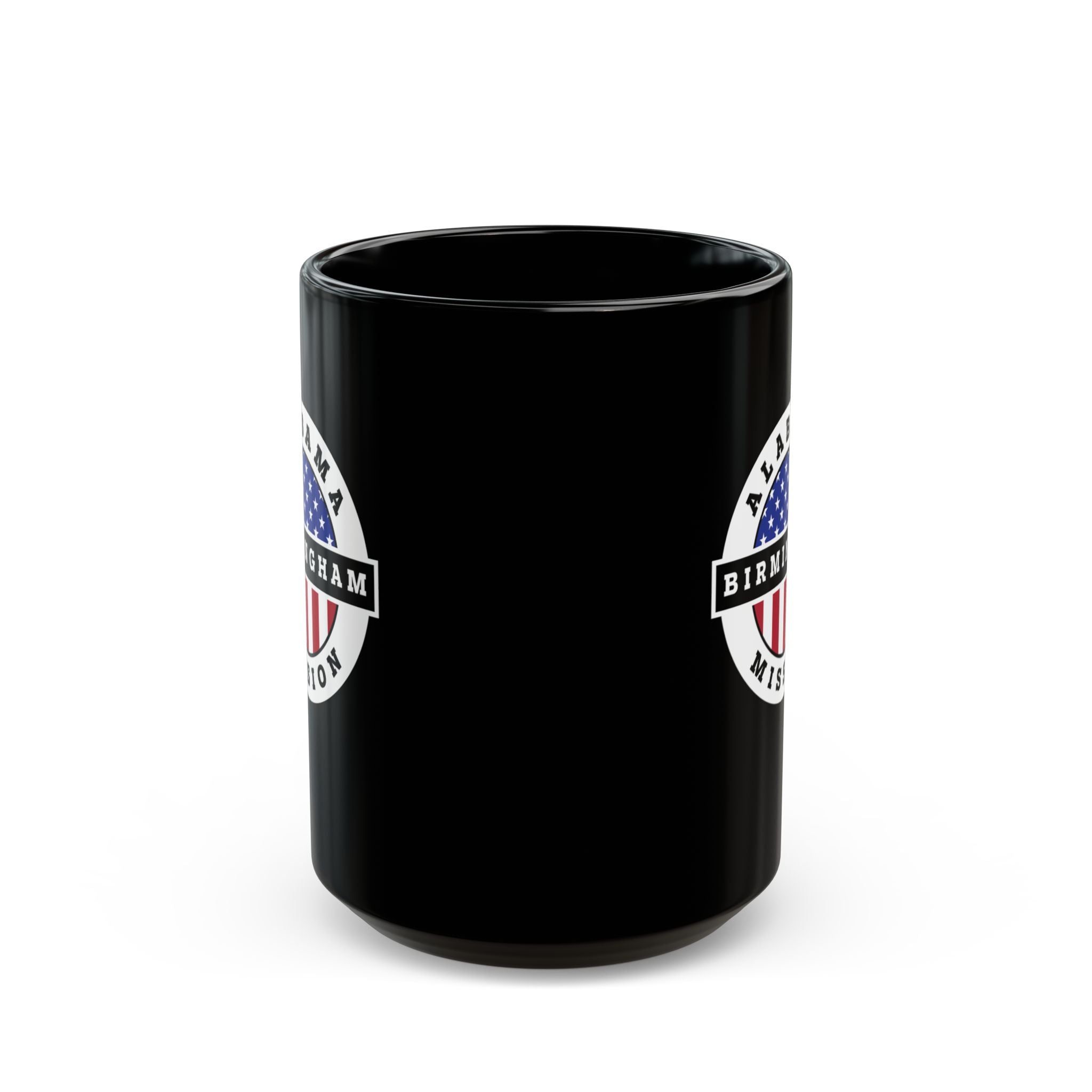 Alabama Birmingham Mission Circular Flag Black Ceramic Mug - Mission Wishlist - LDS Missionary Gift Store