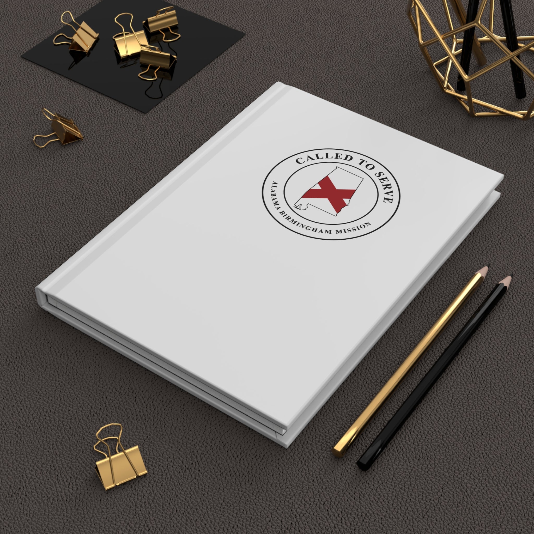 Alabama Birmingham Mission Flag Map Called to Serve White Hardcover Journal Matte - Mission Wishlist - LDS Missionary Gift Store