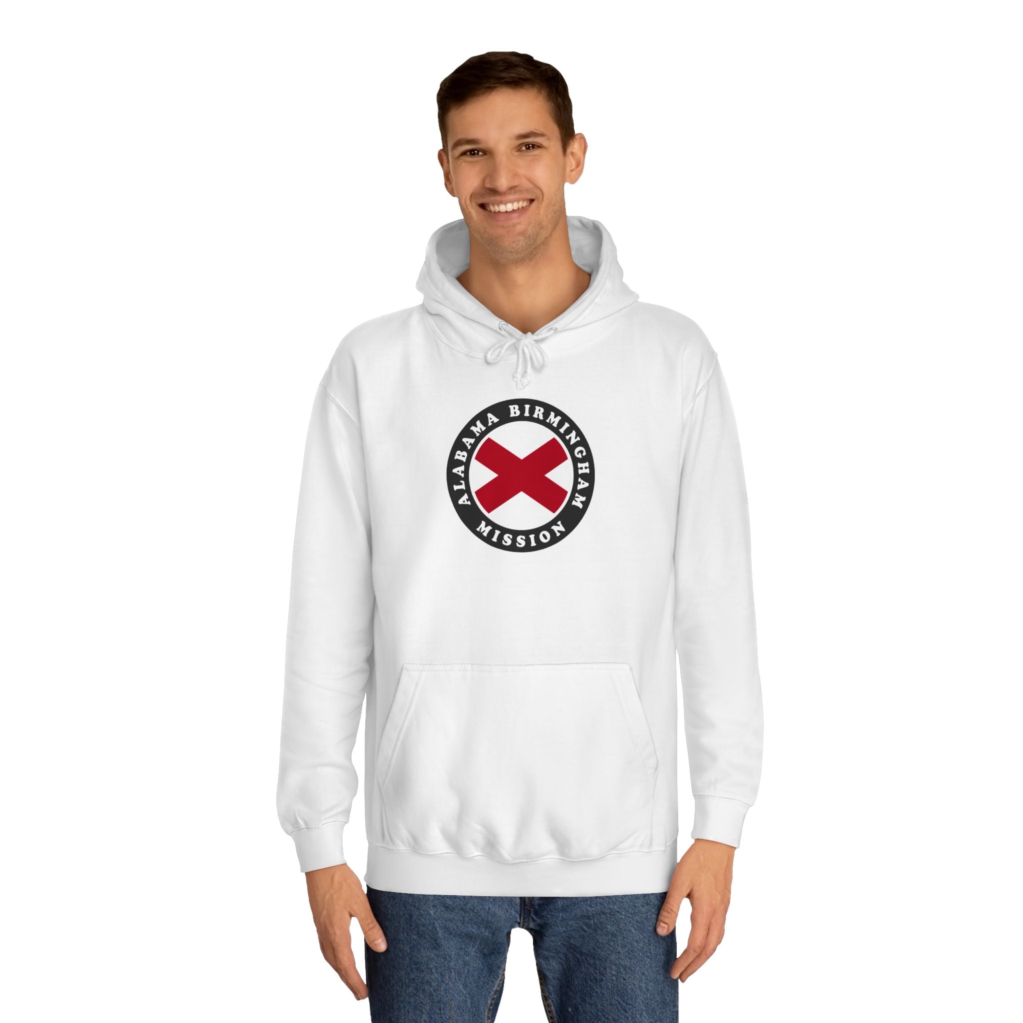 Alabama Birmingham Mission State Flag Logo (Black Border) College Hoodie - Mission Wishlist - LDS Missionary Gift Store