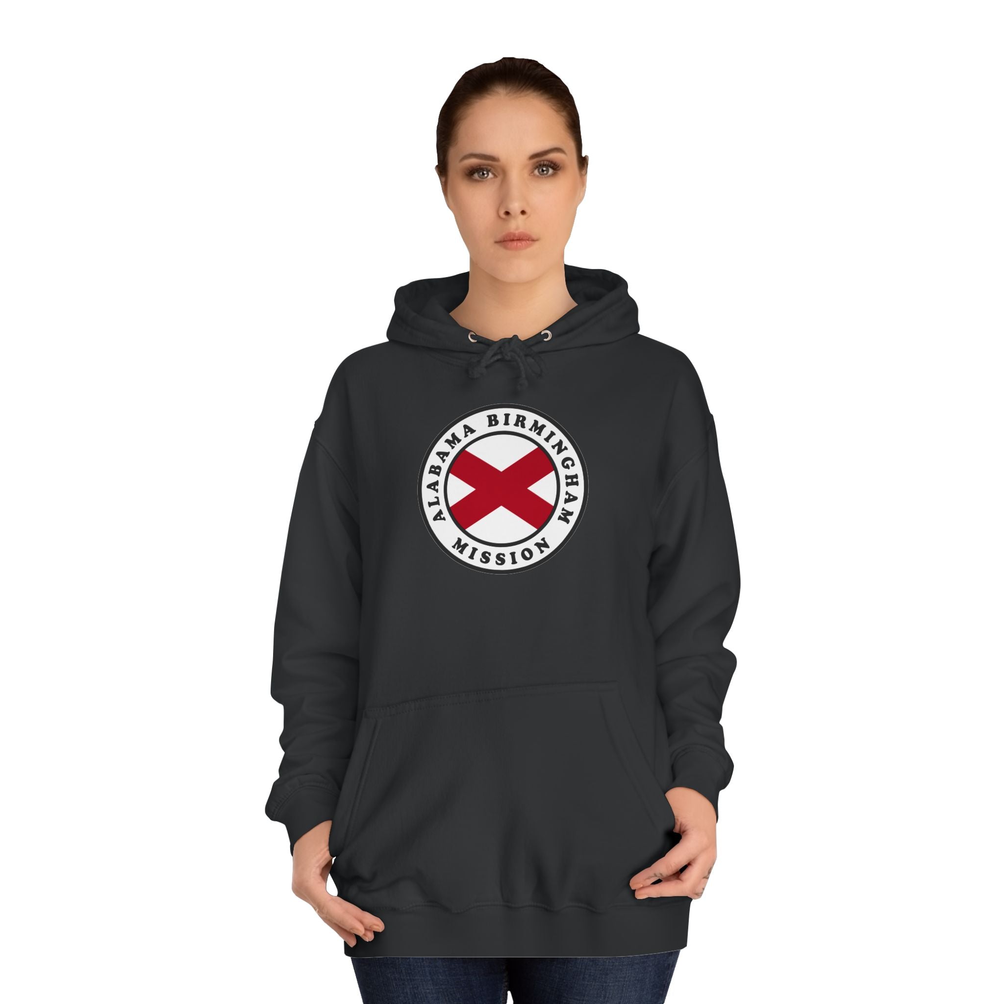 Alabama Birmingham Mission State Flag Logo (White Border) College Hoodie - Latter-Day Saint LDS Missionary Gift - Book of Mormon