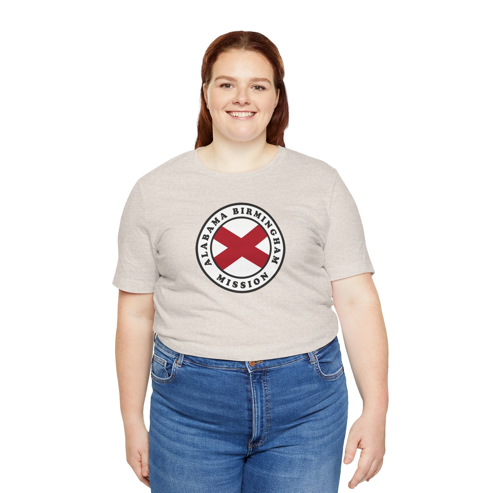 Alabama Birmingham Mission State Flag Logo (White Border) T-shirt - Latter-Day Saint LDS Missionary Gift - Book of Mormon