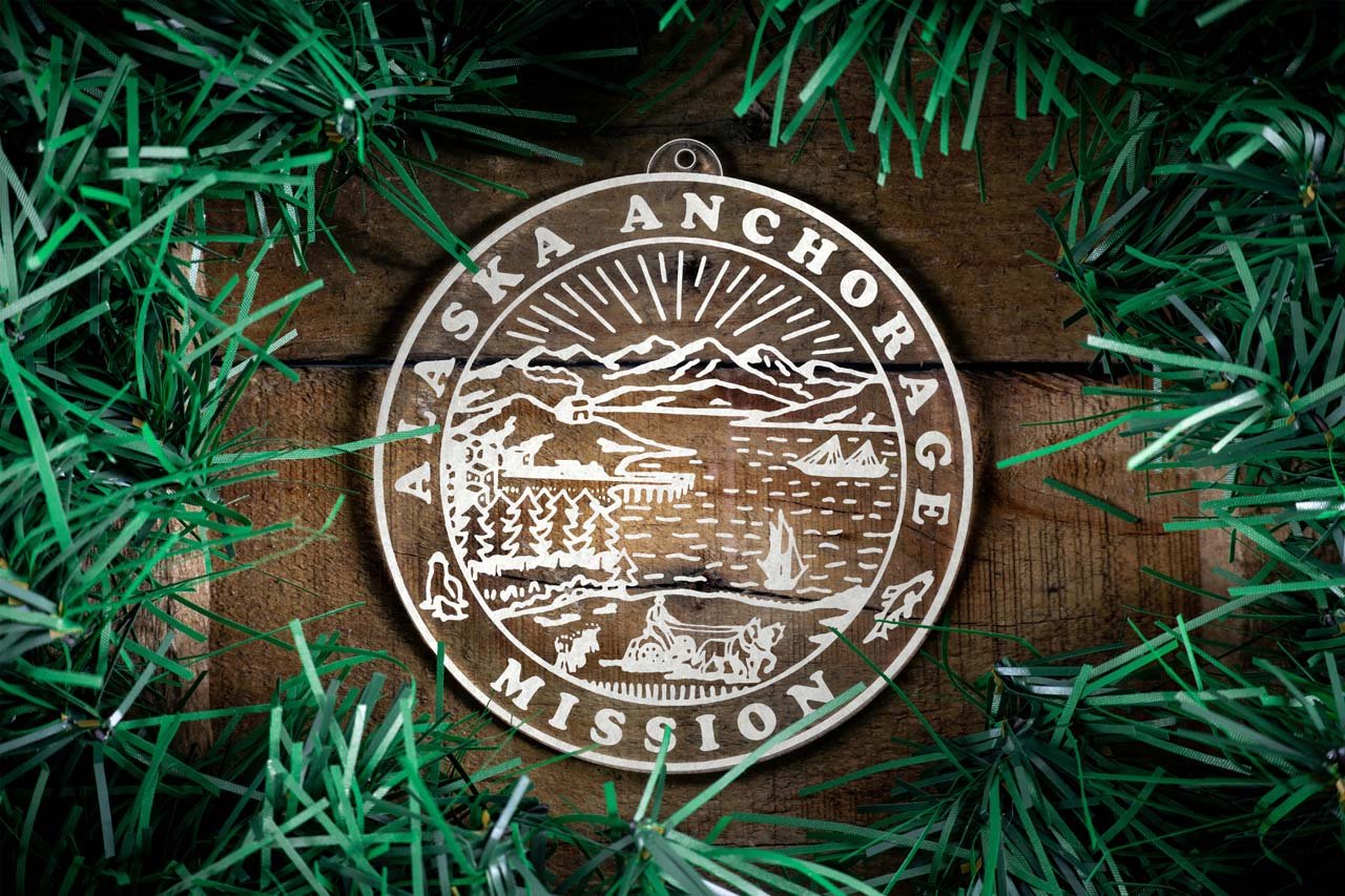 Alaska Anchorage Mission Christmas Ornament - Latter-Day Saint LDS Missionary Gift - Book of Mormon