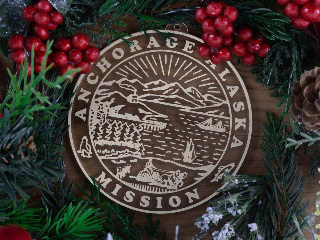 Alaska Anchorage Mission Christmas Ornament - Latter-Day Saint LDS Missionary Gift - Book of Mormon