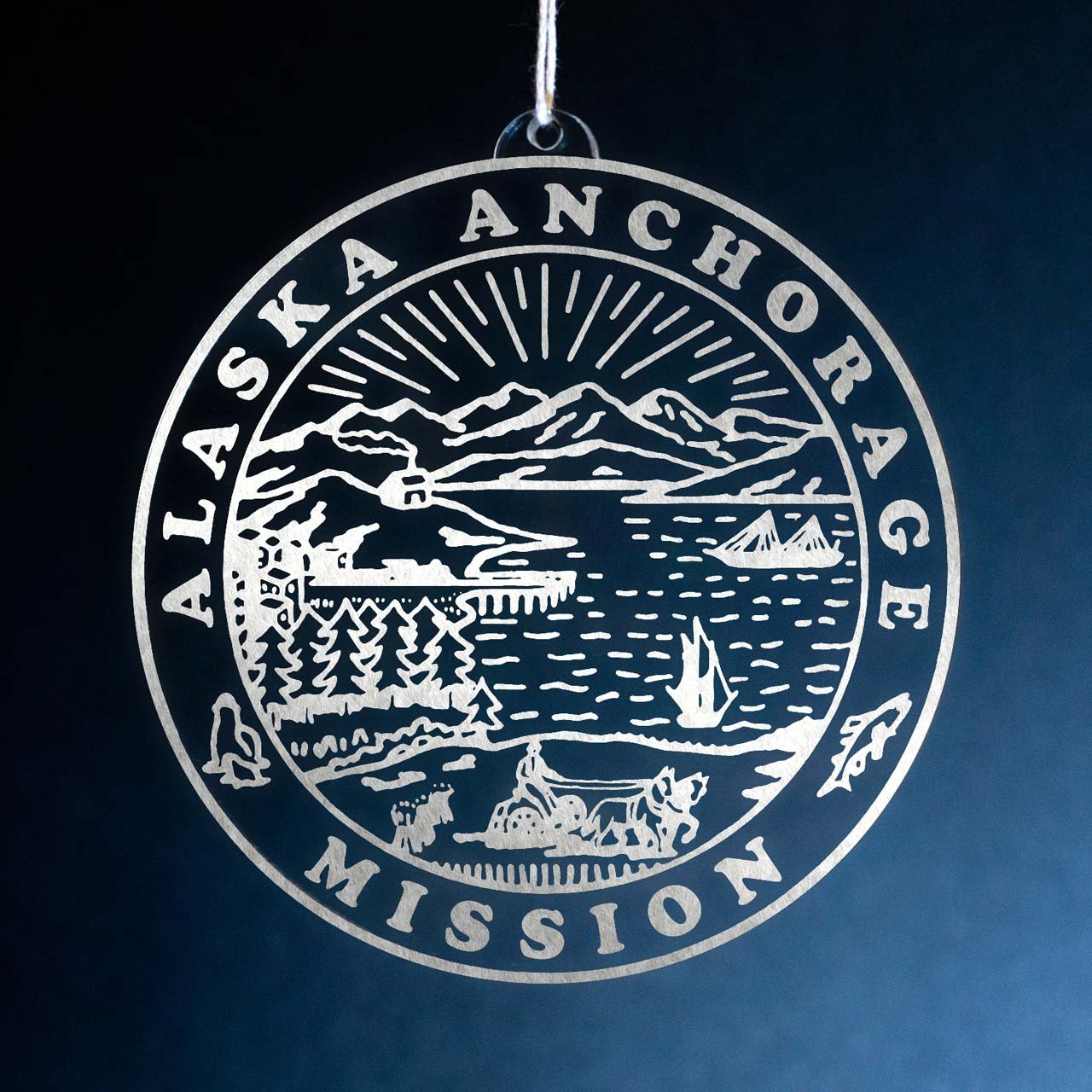 Alaska Anchorage Mission Christmas Ornament - Latter-Day Saint LDS Missionary Gift - Book of Mormon