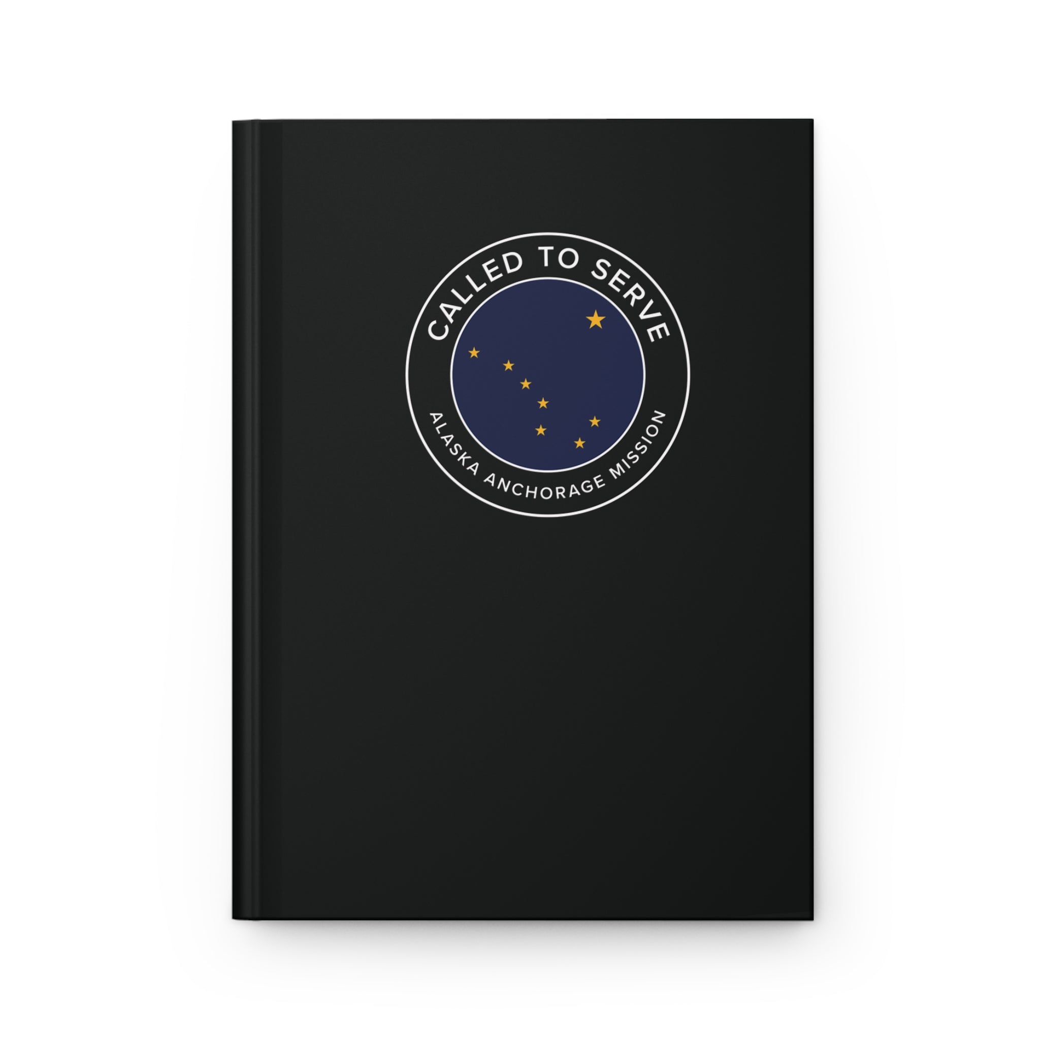 Alaska Anchorage Mission Circle Flag Called to Serve Black Hardcover Journal Matte - Mission Wishlist - LDS Missionary Gift Store