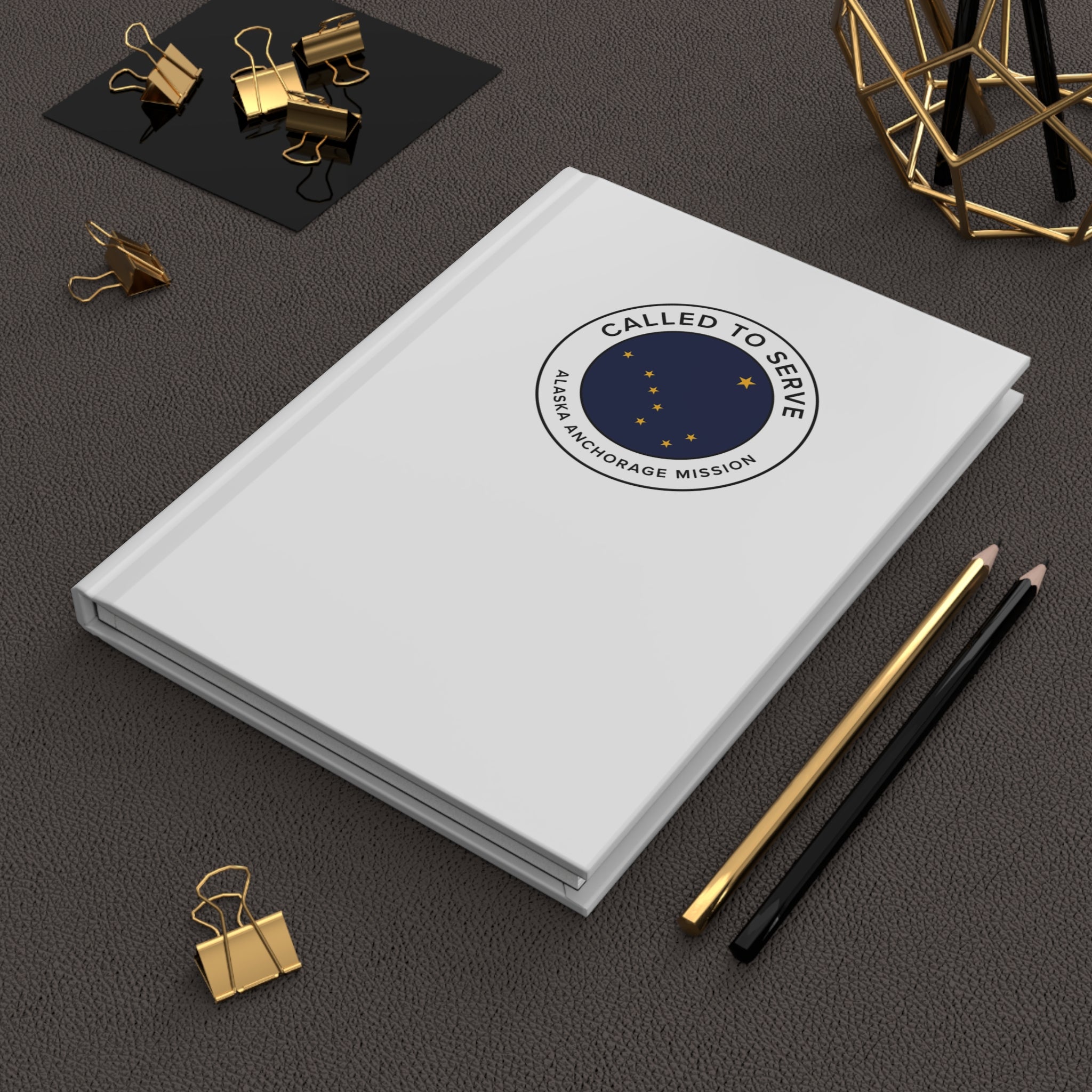 Alaska Anchorage Mission Circle Flag Called to Serve White Hardcover Journal Matte - Mission Wishlist - LDS Missionary Gift Store