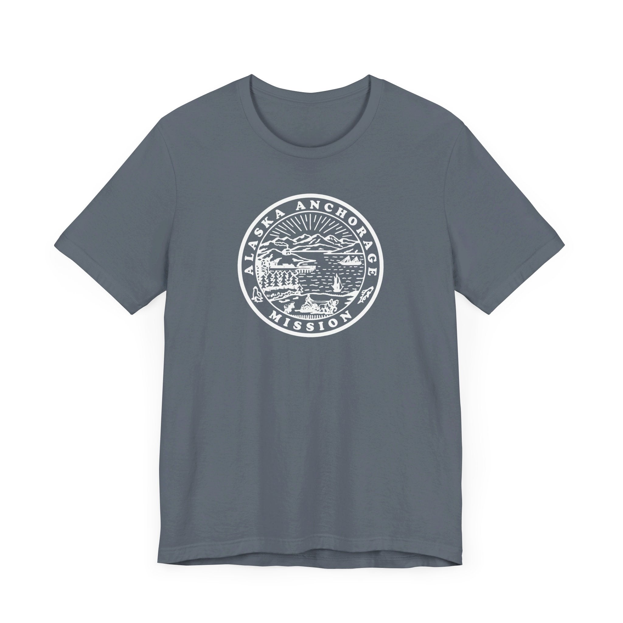 Alaska Anchorage Mission Circular Monochrome Logo T-Shirt - Mission Wishlist - LDS Missionary Gift Store