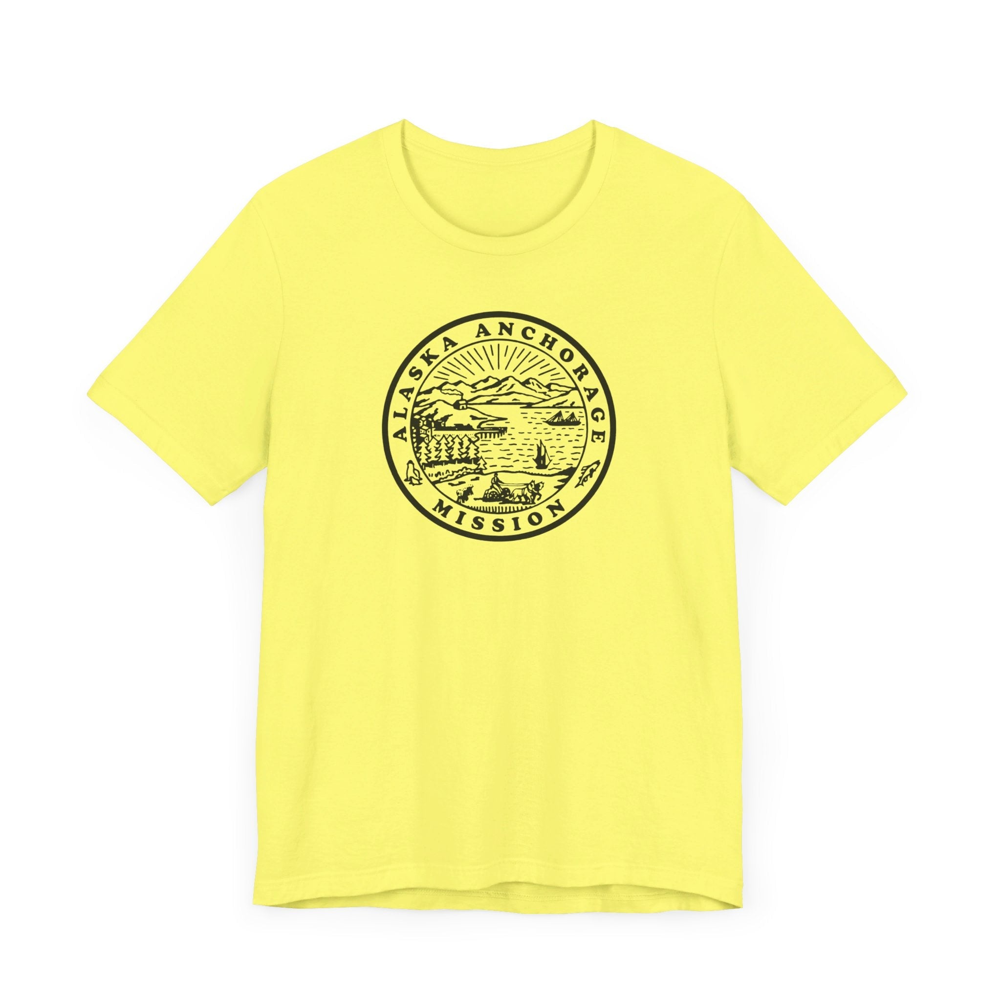 Alaska Anchorage Mission Circular Monochrome Logo T-Shirt - Mission Wishlist - LDS Missionary Gift Store