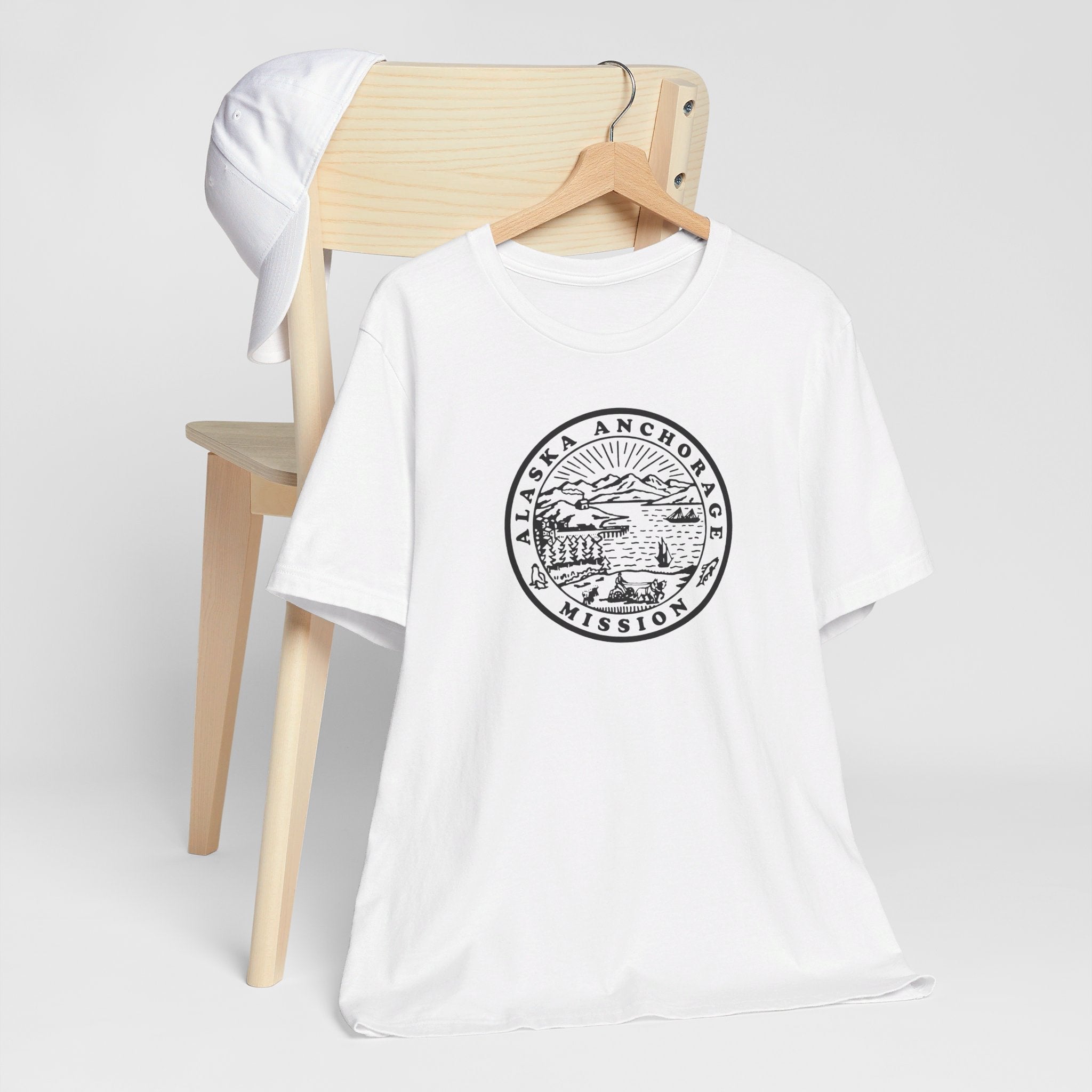 Alaska Anchorage Mission Circular Monochrome Logo T-Shirt - Mission Wishlist - LDS Missionary Gift Store