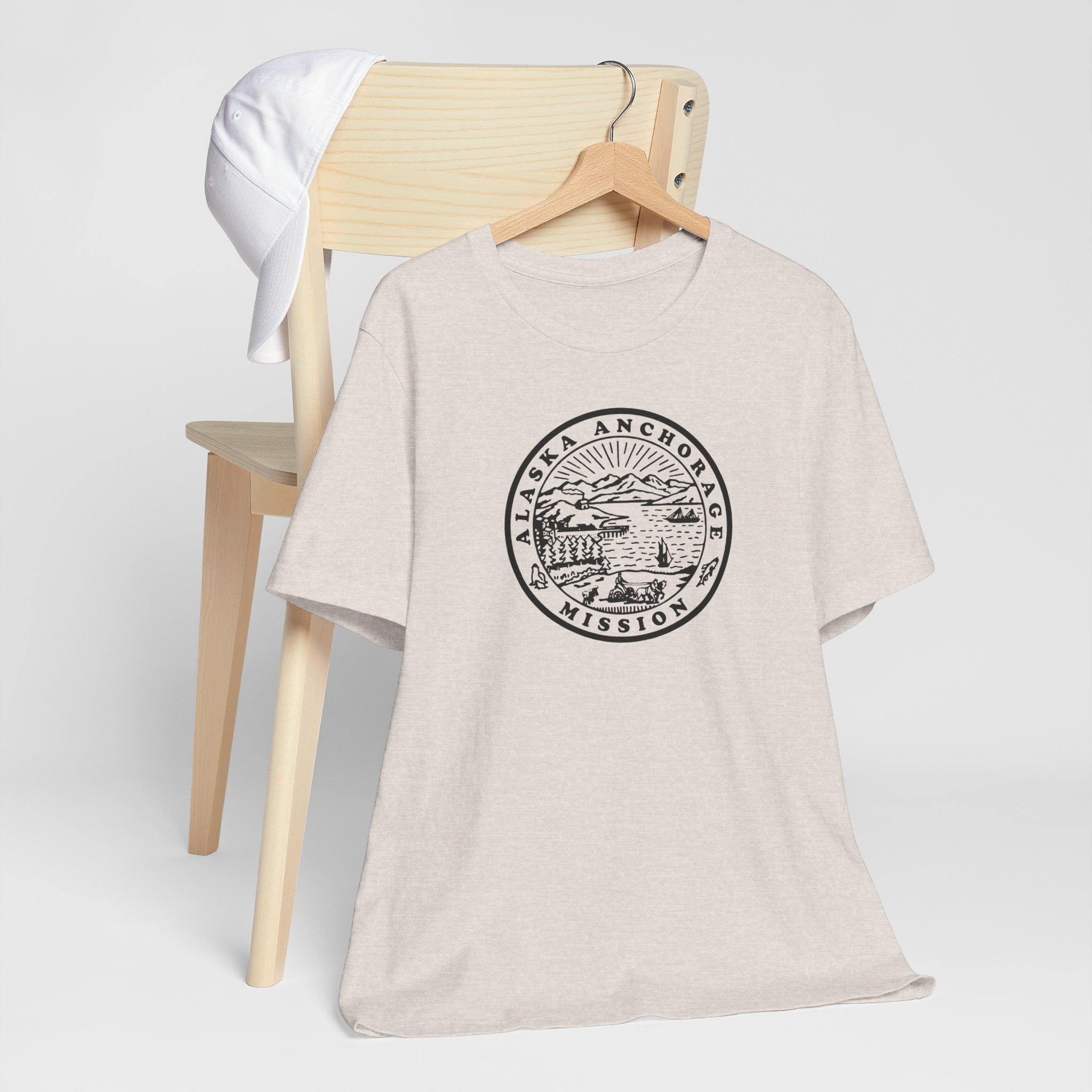 Alaska Anchorage Mission Circular Monochrome Logo T-Shirt - Mission Wishlist - LDS Missionary Gift Store