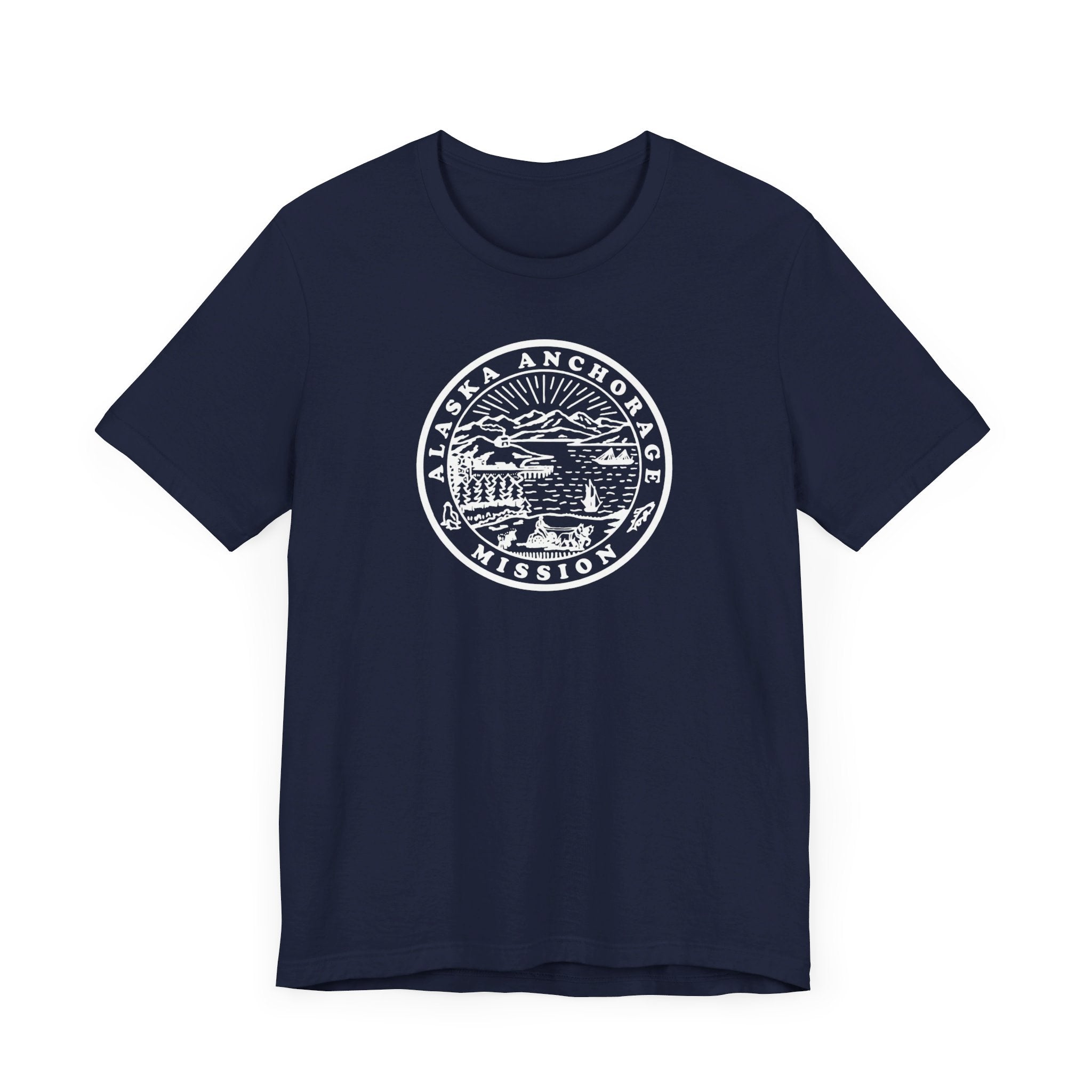 Alaska Anchorage Mission Circular Monochrome Logo T-Shirt - Mission Wishlist - LDS Missionary Gift Store