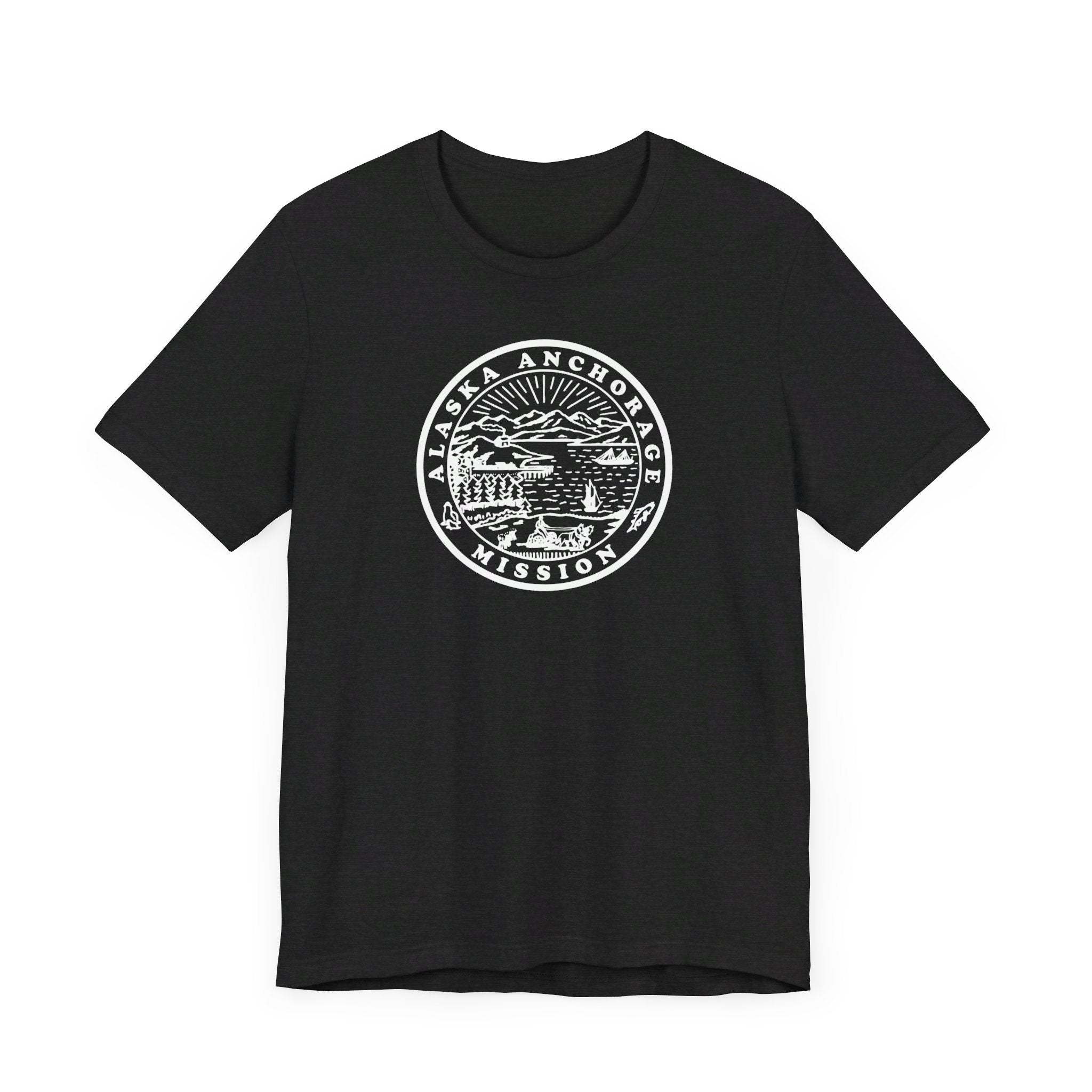 Alaska Anchorage Mission Circular Monochrome Logo T-Shirt - Mission Wishlist - LDS Missionary Gift Store