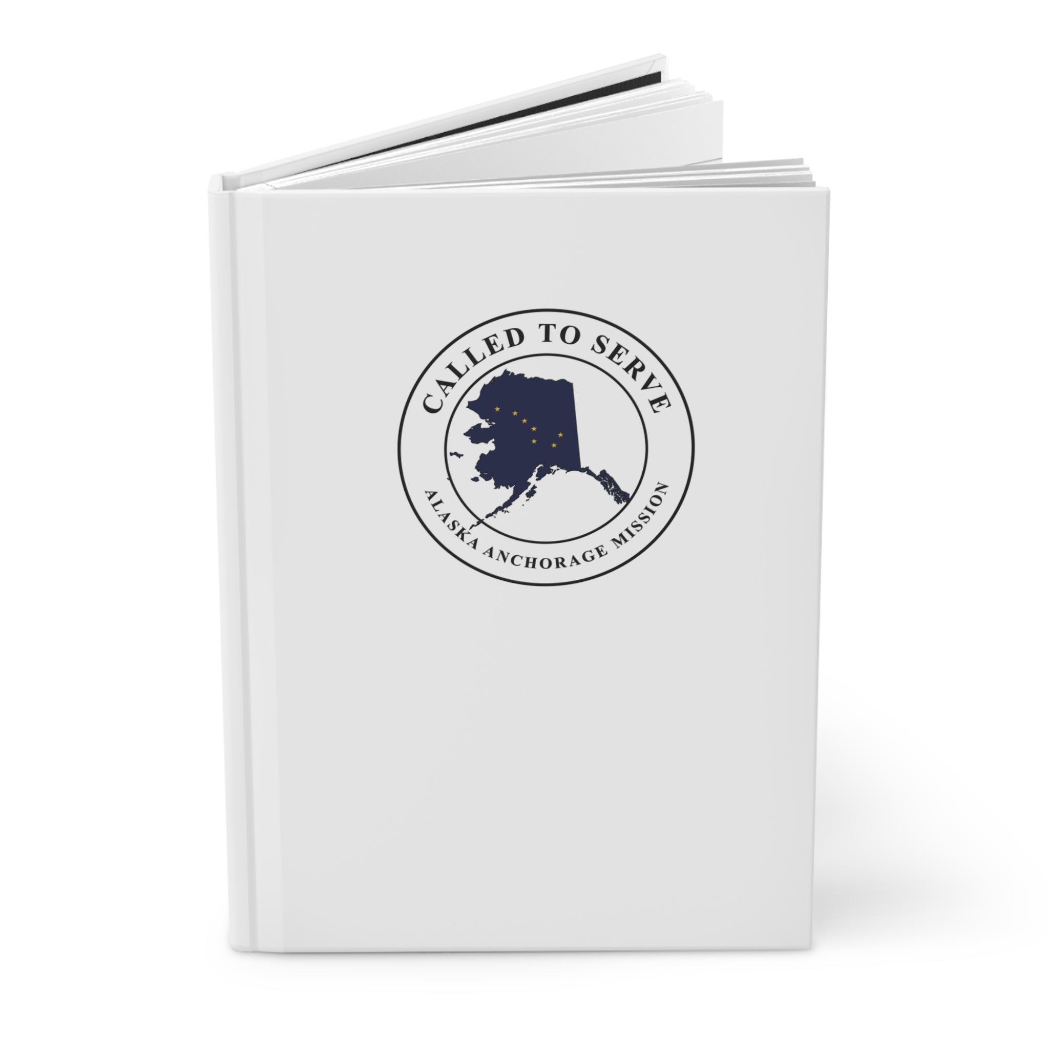 Alaska Anchorage Mission Flag Map Called to Serve White Hardcover Journal Matte - Latter-Day Saint LDS Missionary Gift - Book of Mormon