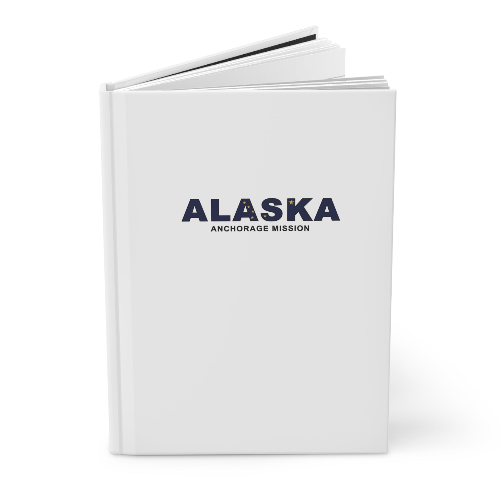 Alaska Anchorage Mission Flag Title White Hardcover Journal Matte - Mission Wishlist - LDS Missionary Gift Store