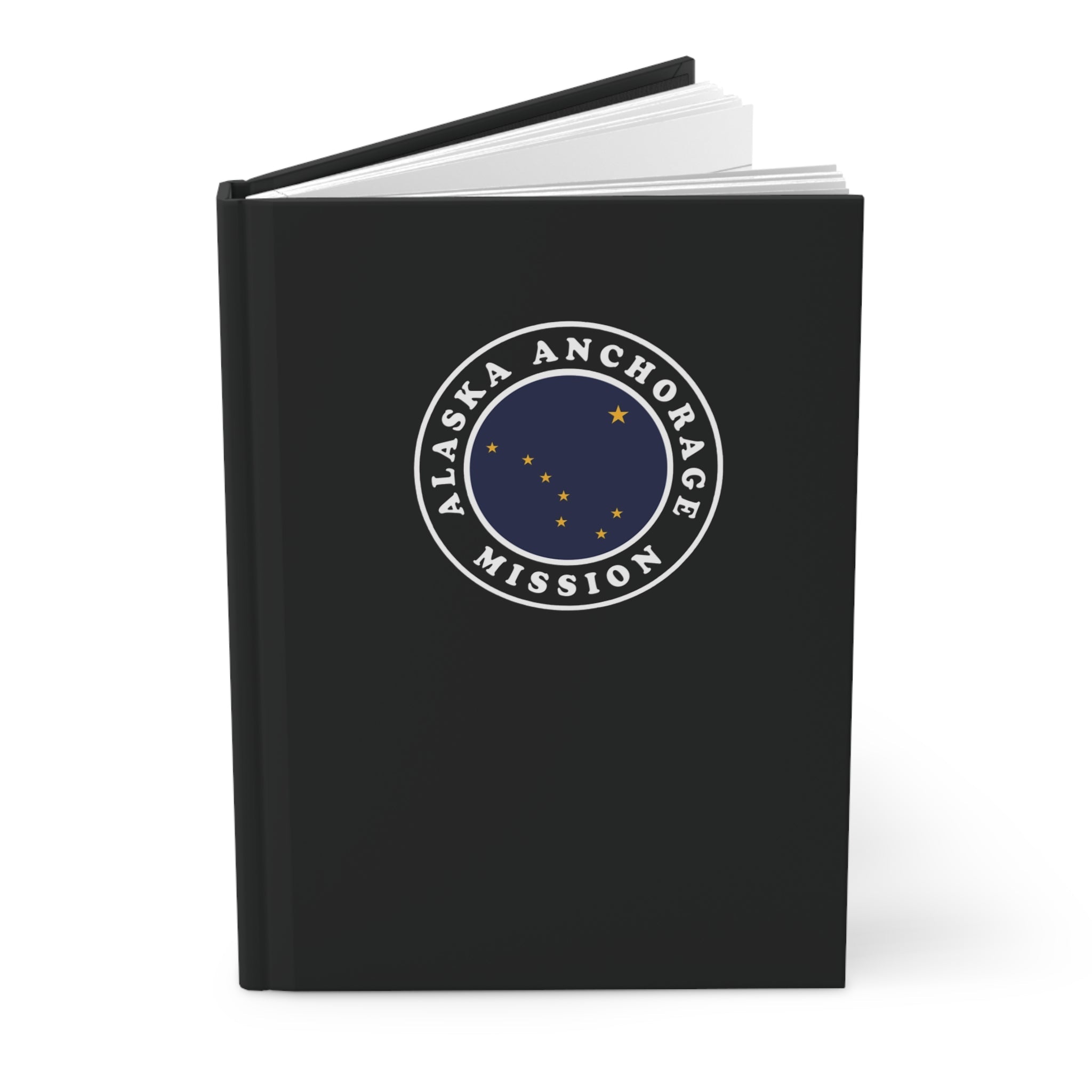 Alaska Anchorage Mission Logo Design Black Hardcover Journal Matte - Mission Wishlist - LDS Missionary Gift Store
