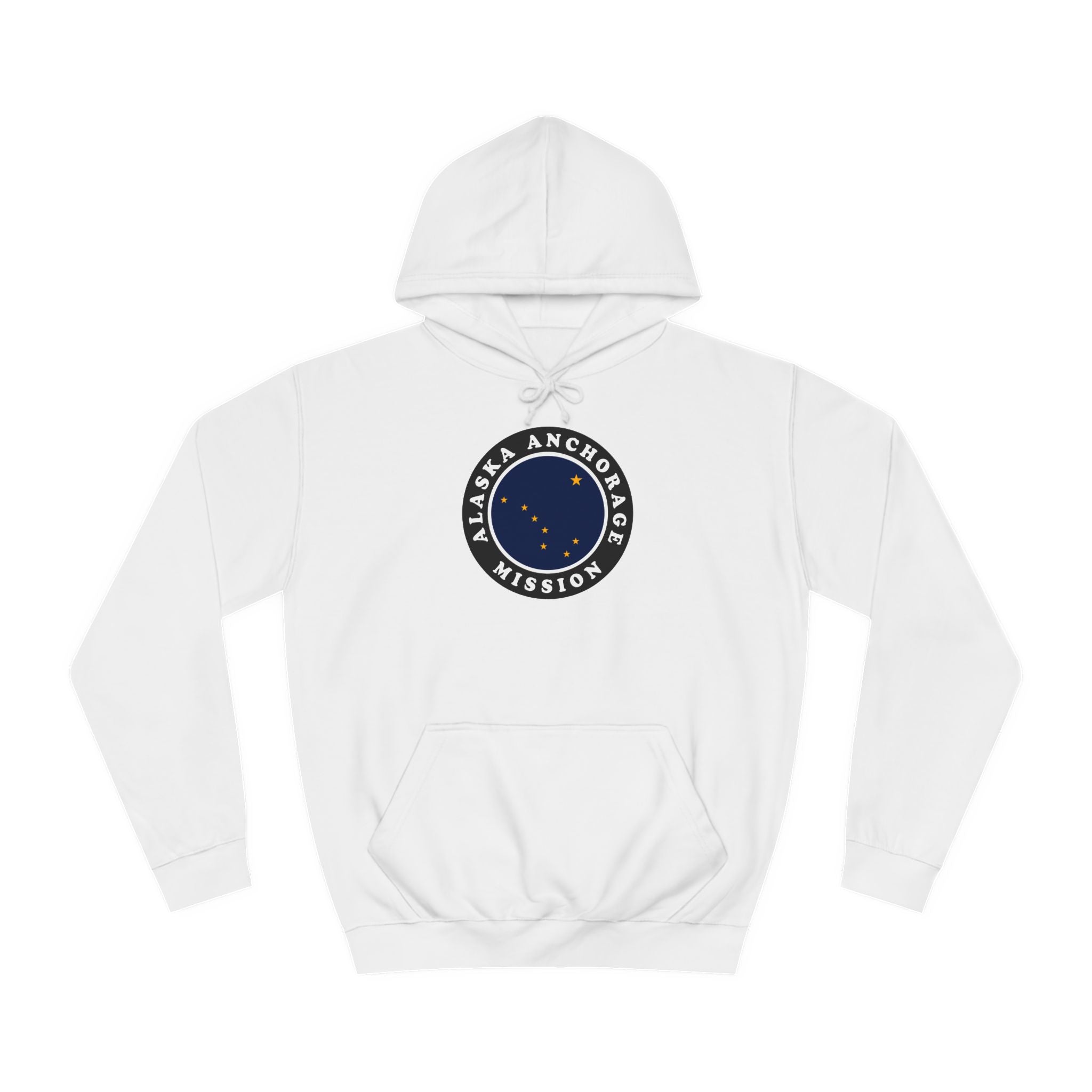 Alaska Anchorage Mission State Flag Logo (Black Border) College Hoodie - Mission Wishlist - LDS Missionary Gift Store