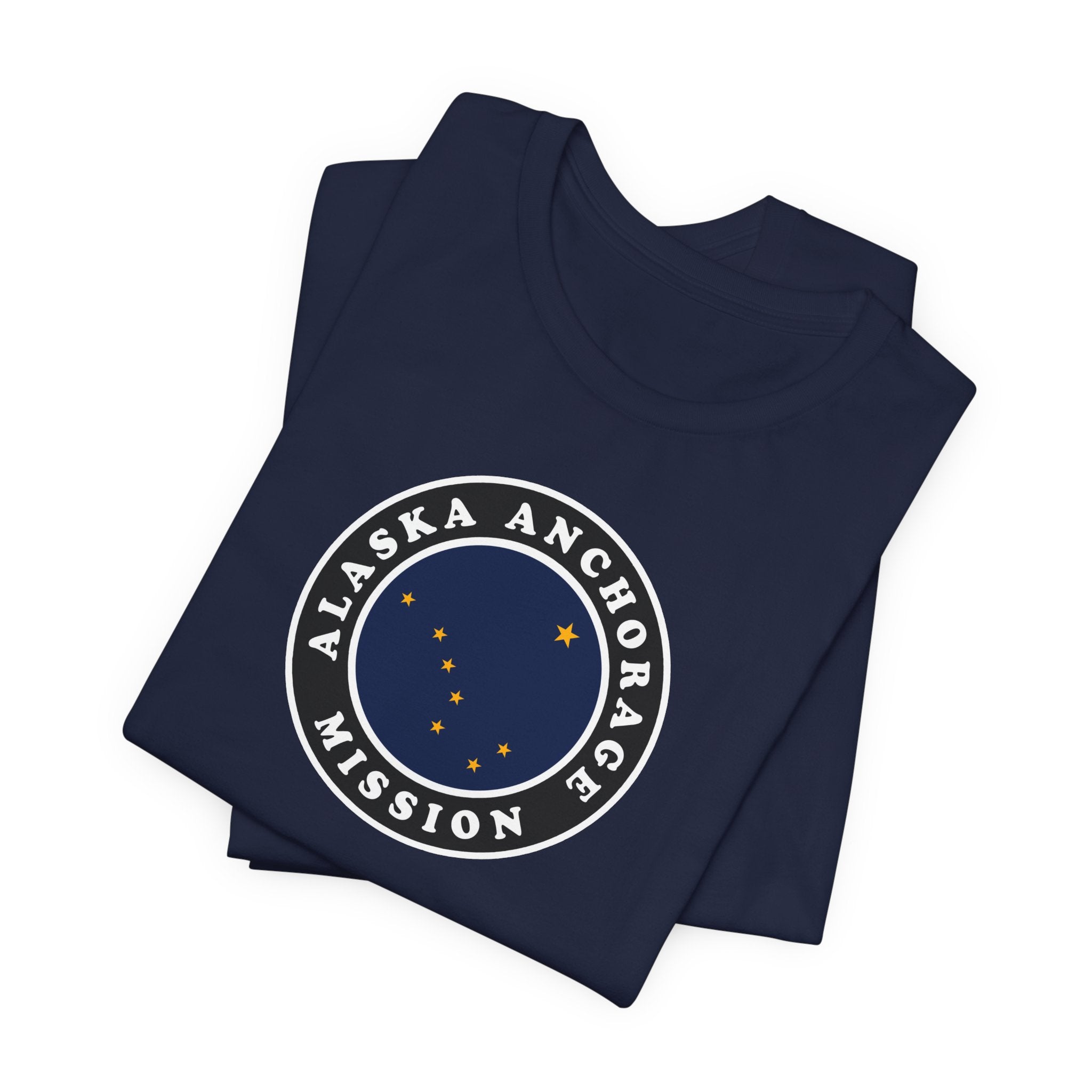 Alaska Anchorage Mission State Flag Logo (Black Border) T-shirt - Mission Wishlist - LDS Missionary Gift Store