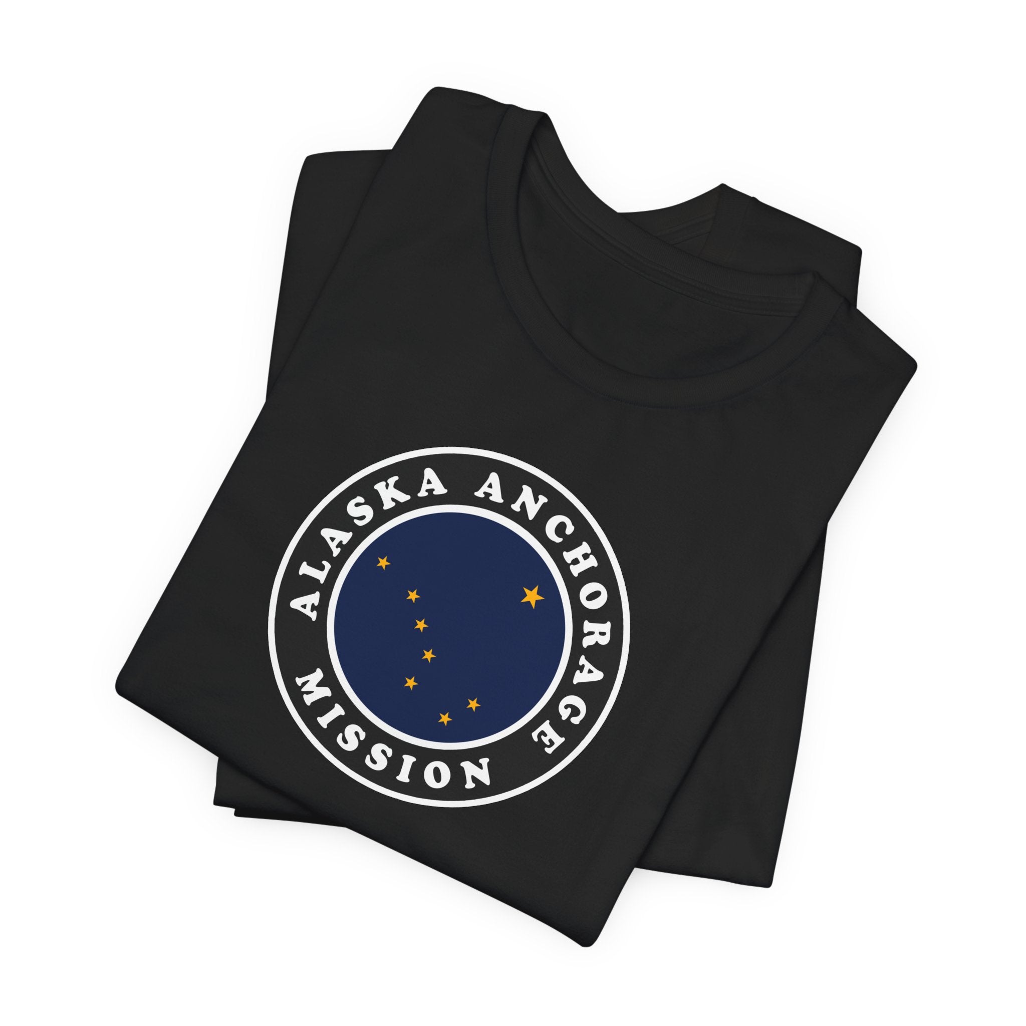 Alaska Anchorage Mission State Flag Logo (Black Border) T-shirt - Mission Wishlist - LDS Missionary Gift Store