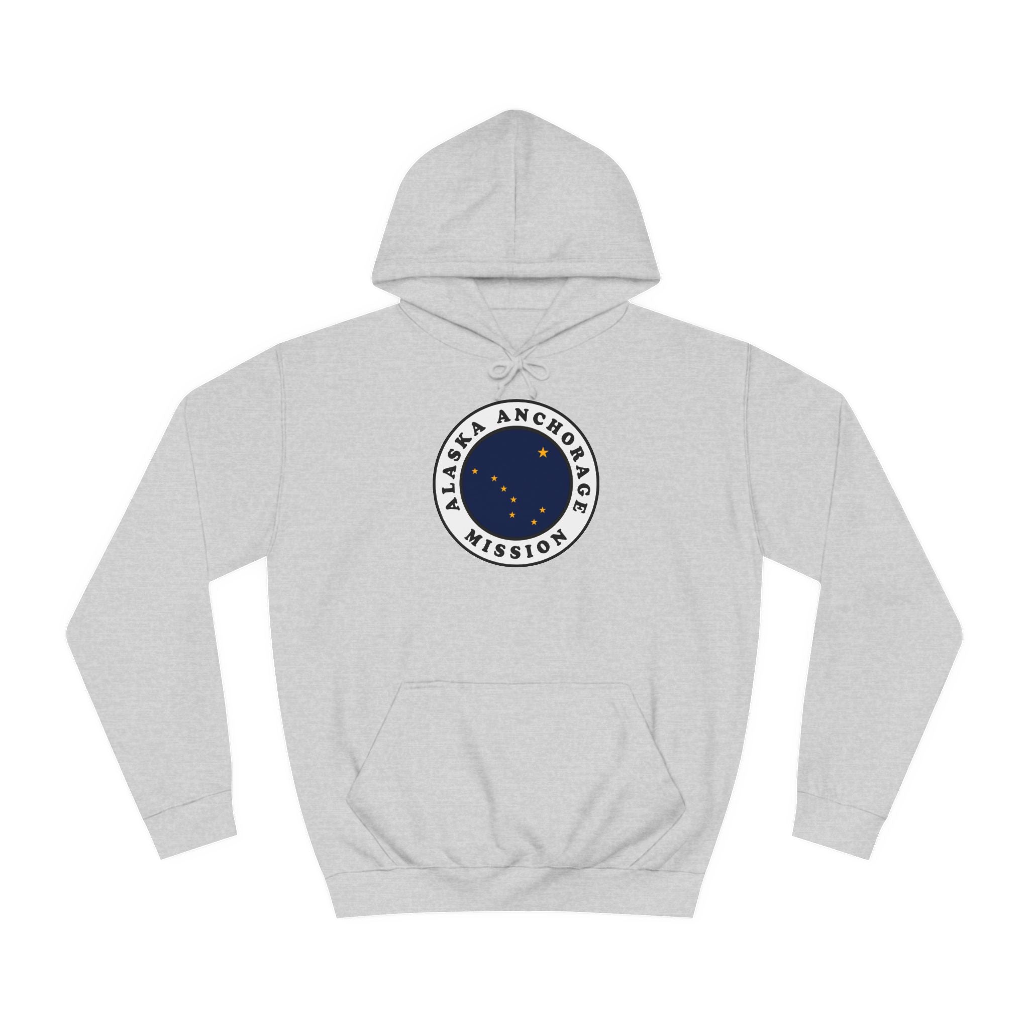 Alaska Anchorage Mission State Flag Logo (White Border) College Hoodie - Mission Wishlist - LDS Missionary Gift Store