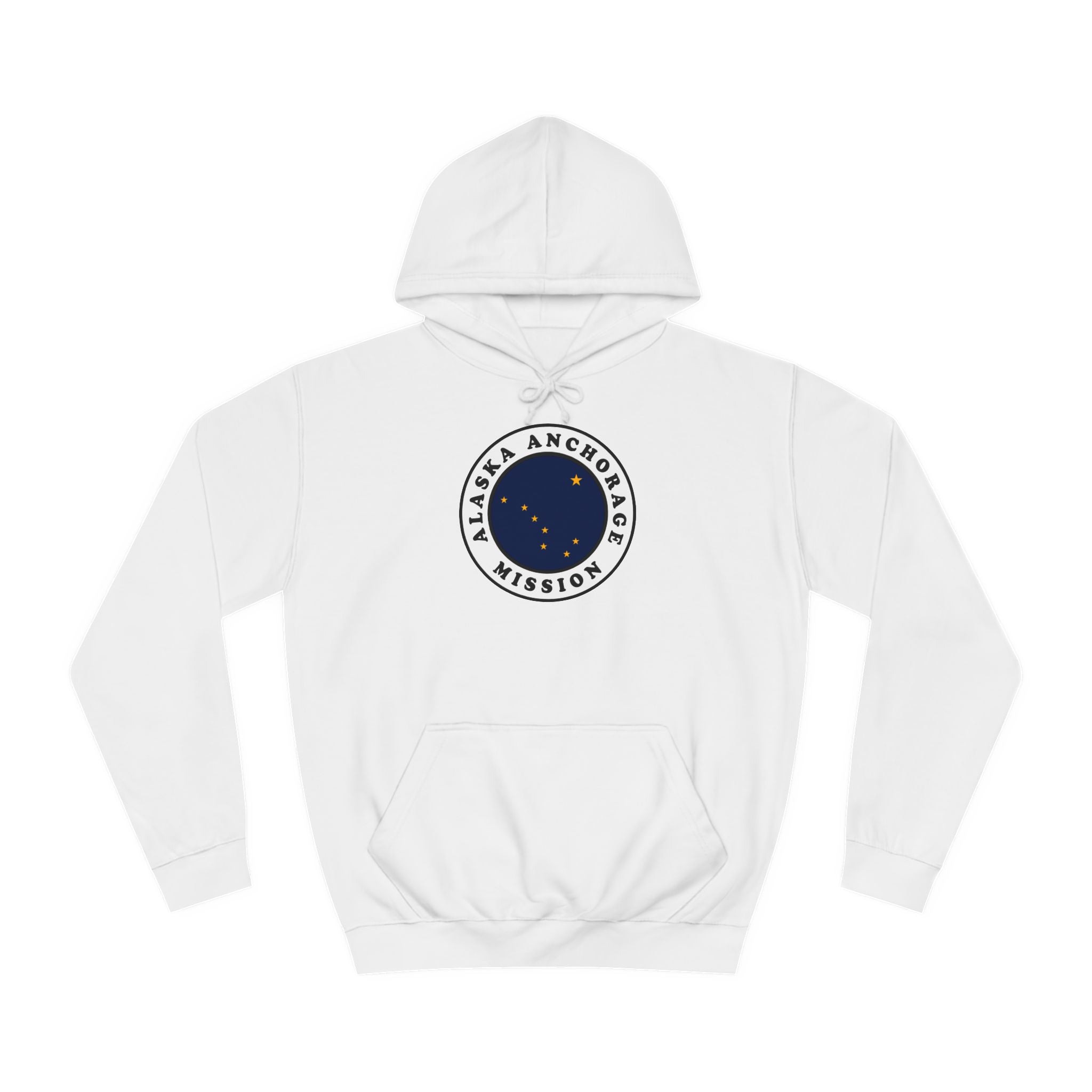 Alaska Anchorage Mission State Flag Logo (White Border) College Hoodie - Mission Wishlist - LDS Missionary Gift Store