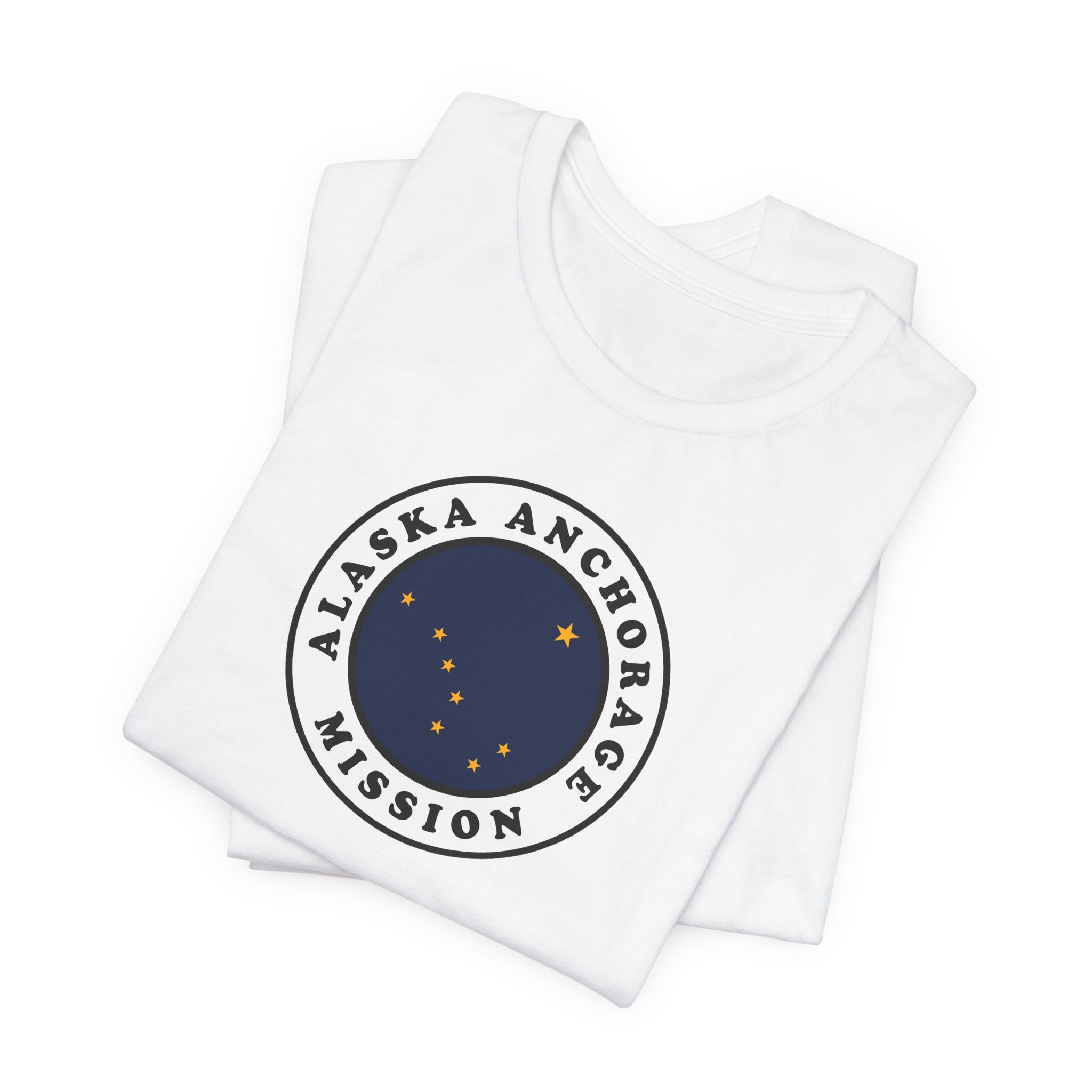 Alaska Anchorage Mission State Flag Logo (White Border) T-shirt - Mission Wishlist - LDS Missionary Gift Store
