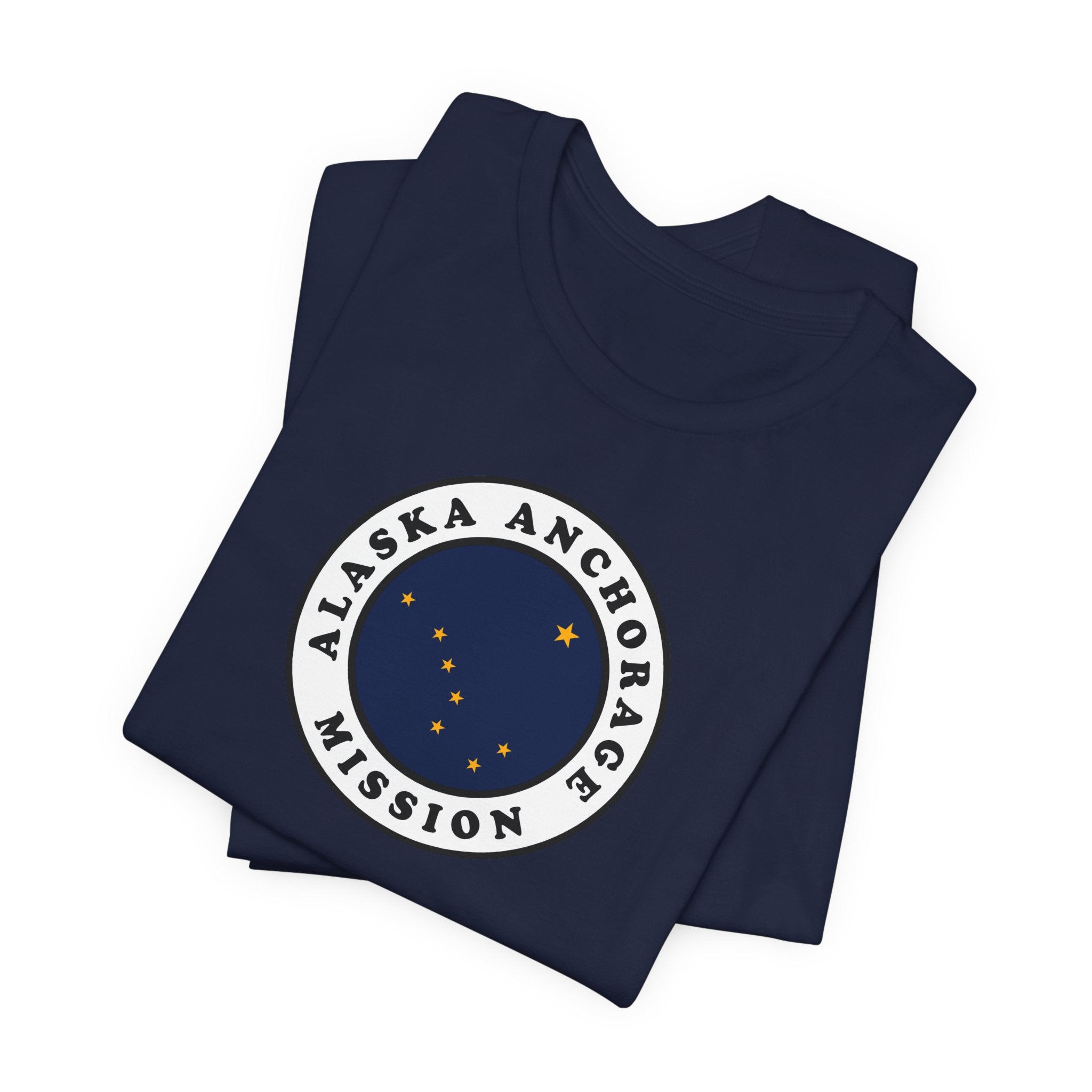 Alaska Anchorage Mission State Flag Logo (White Border) T-shirt - Mission Wishlist - LDS Missionary Gift Store