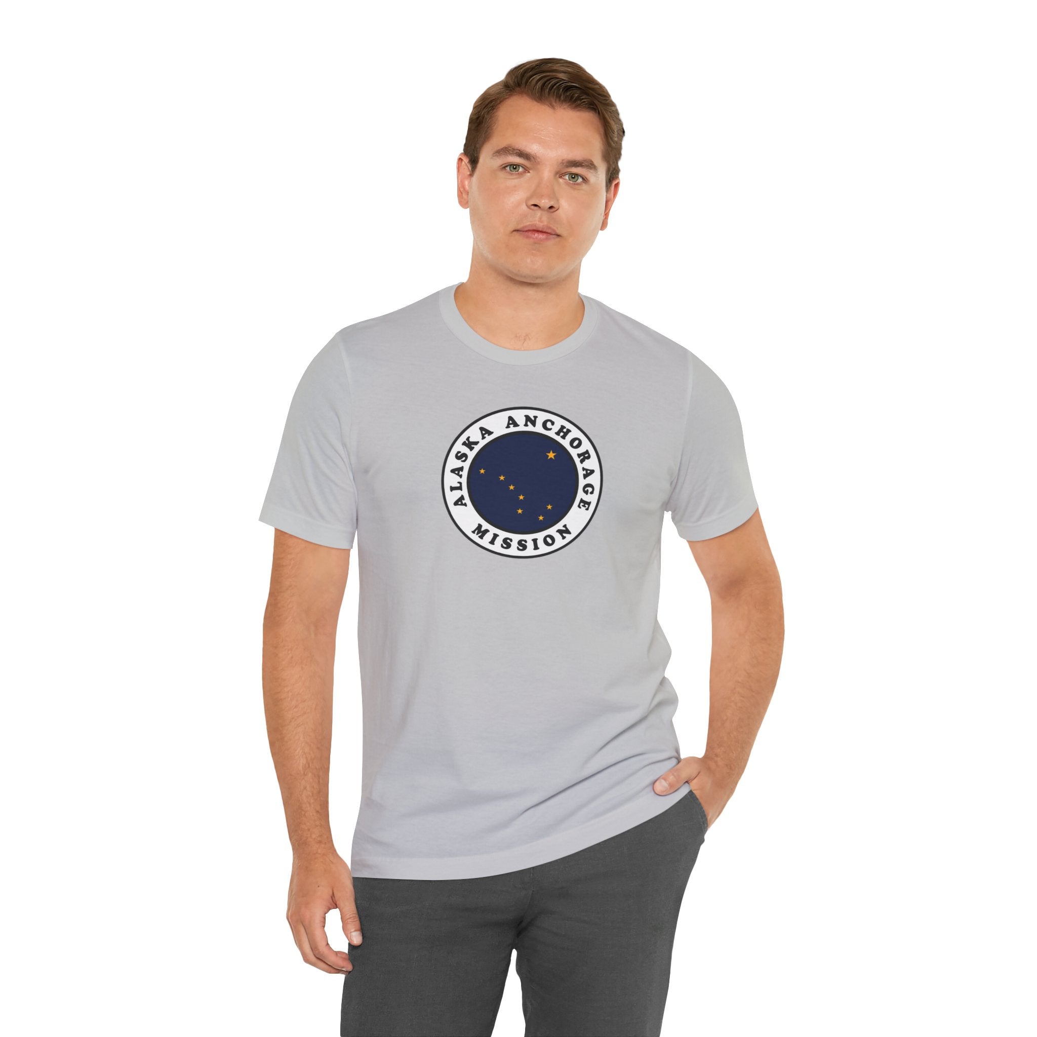 Alaska Anchorage Mission State Flag Logo (White Border) T-shirt - Mission Wishlist - LDS Missionary Gift Store
