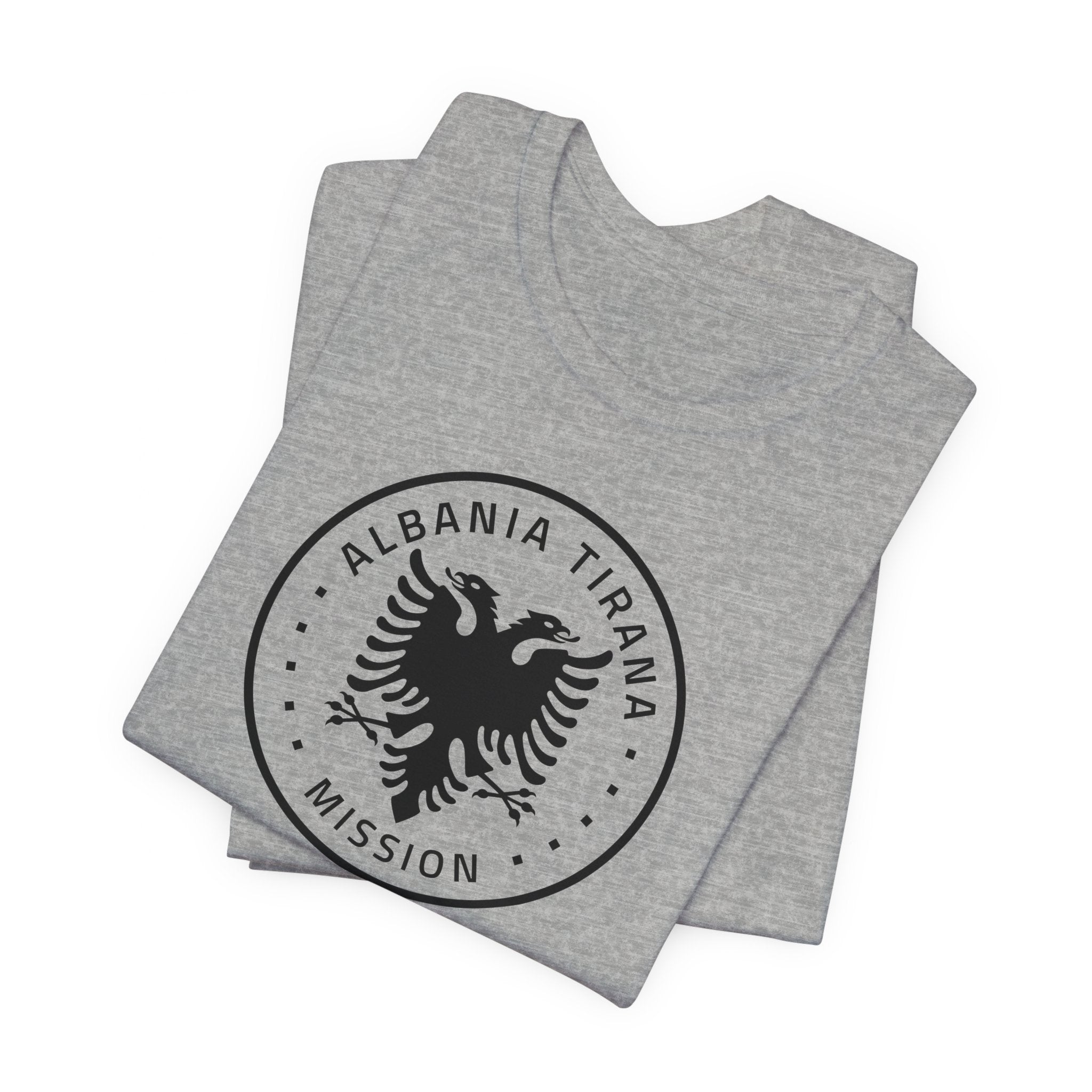 Albania Tirana Mission Circular Monochrome Logo T-Shirt - Mission Wishlist - LDS Missionary Gift Store